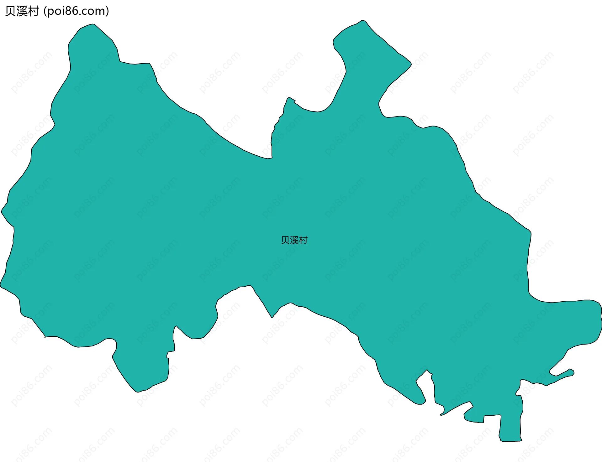 贝溪村边界地图
