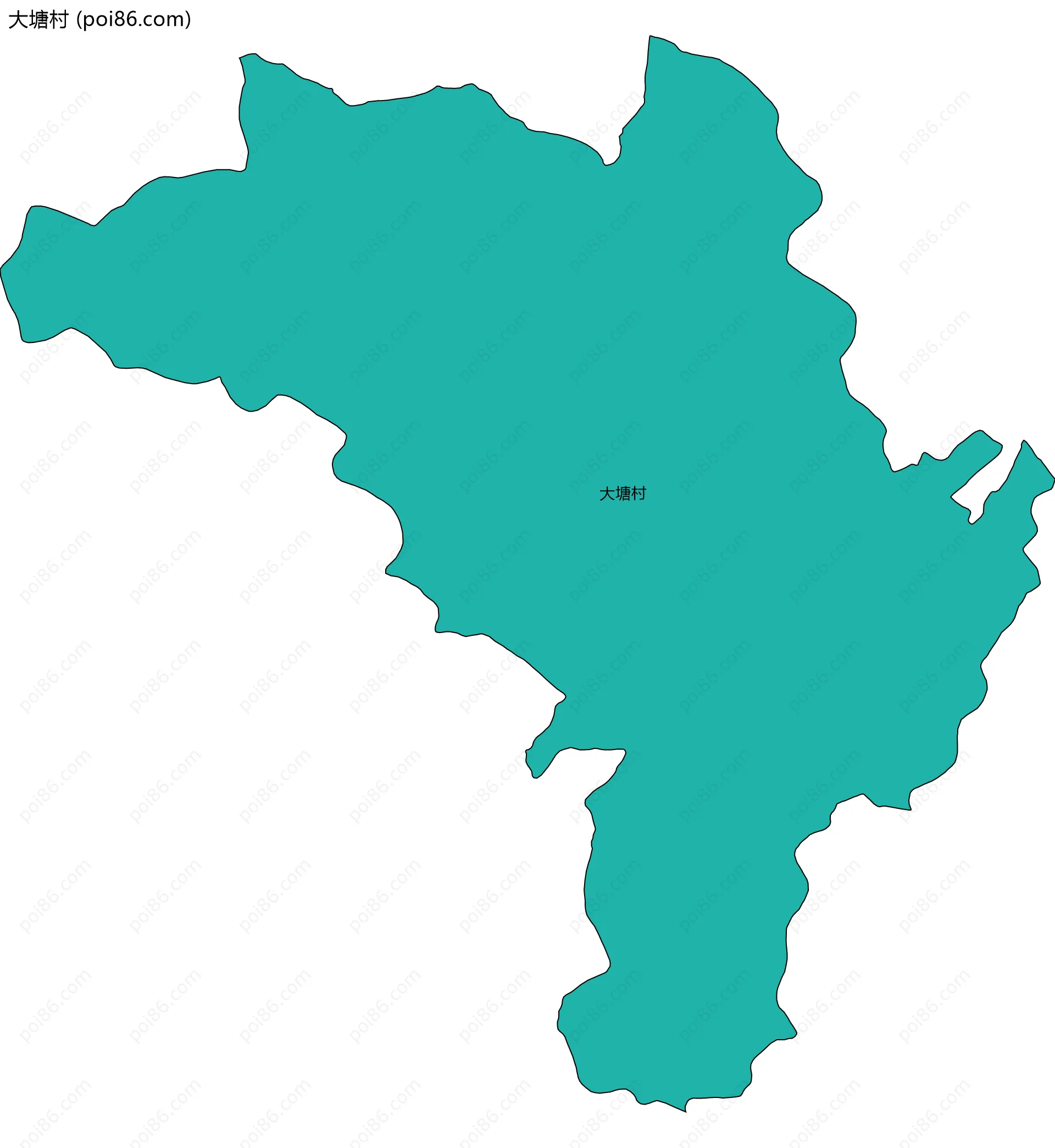 大塘村边界地图