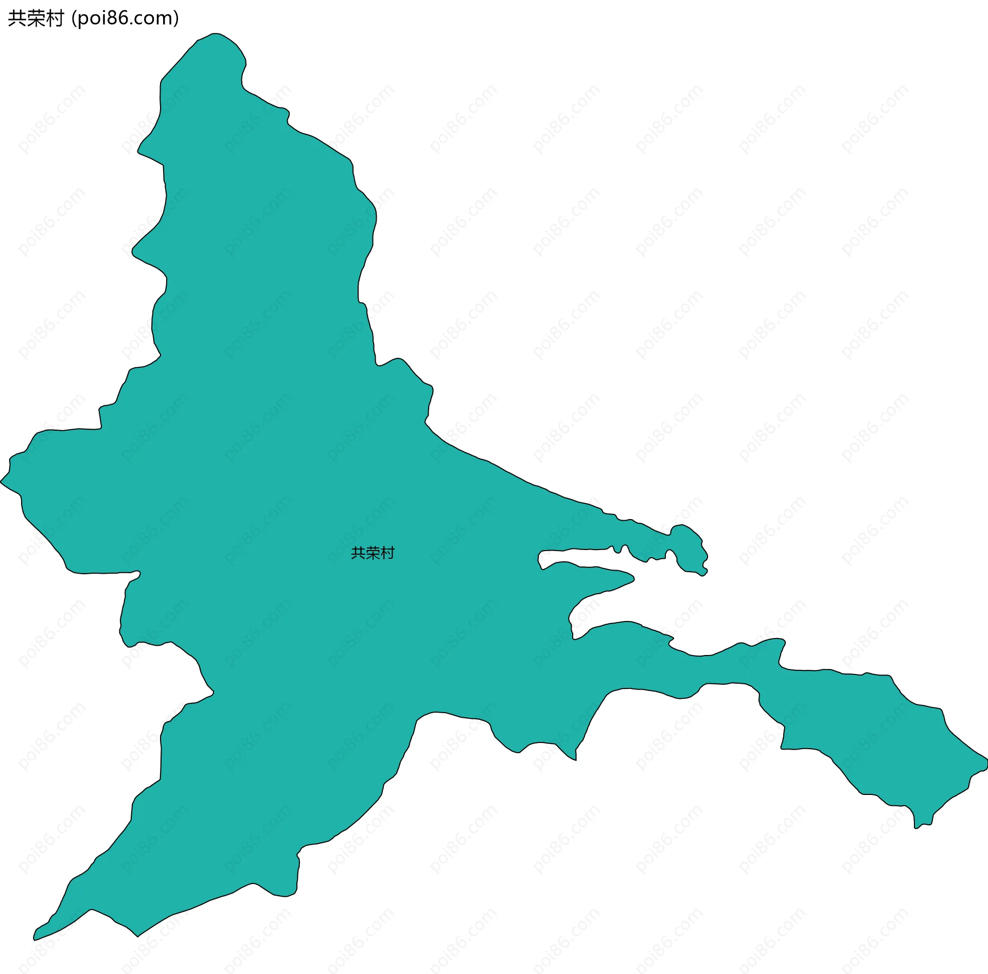 共荣村边界地图