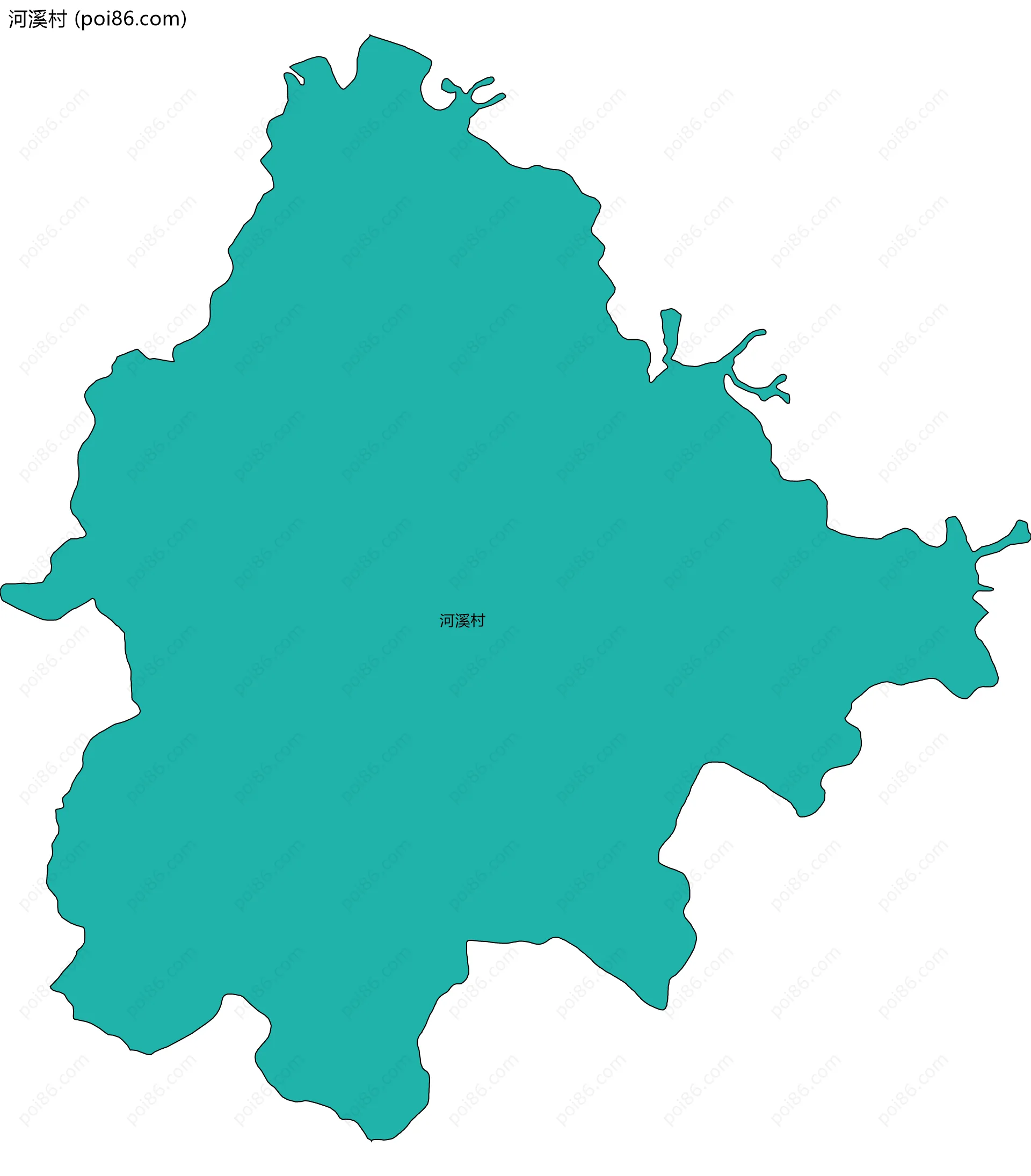 河溪村边界地图