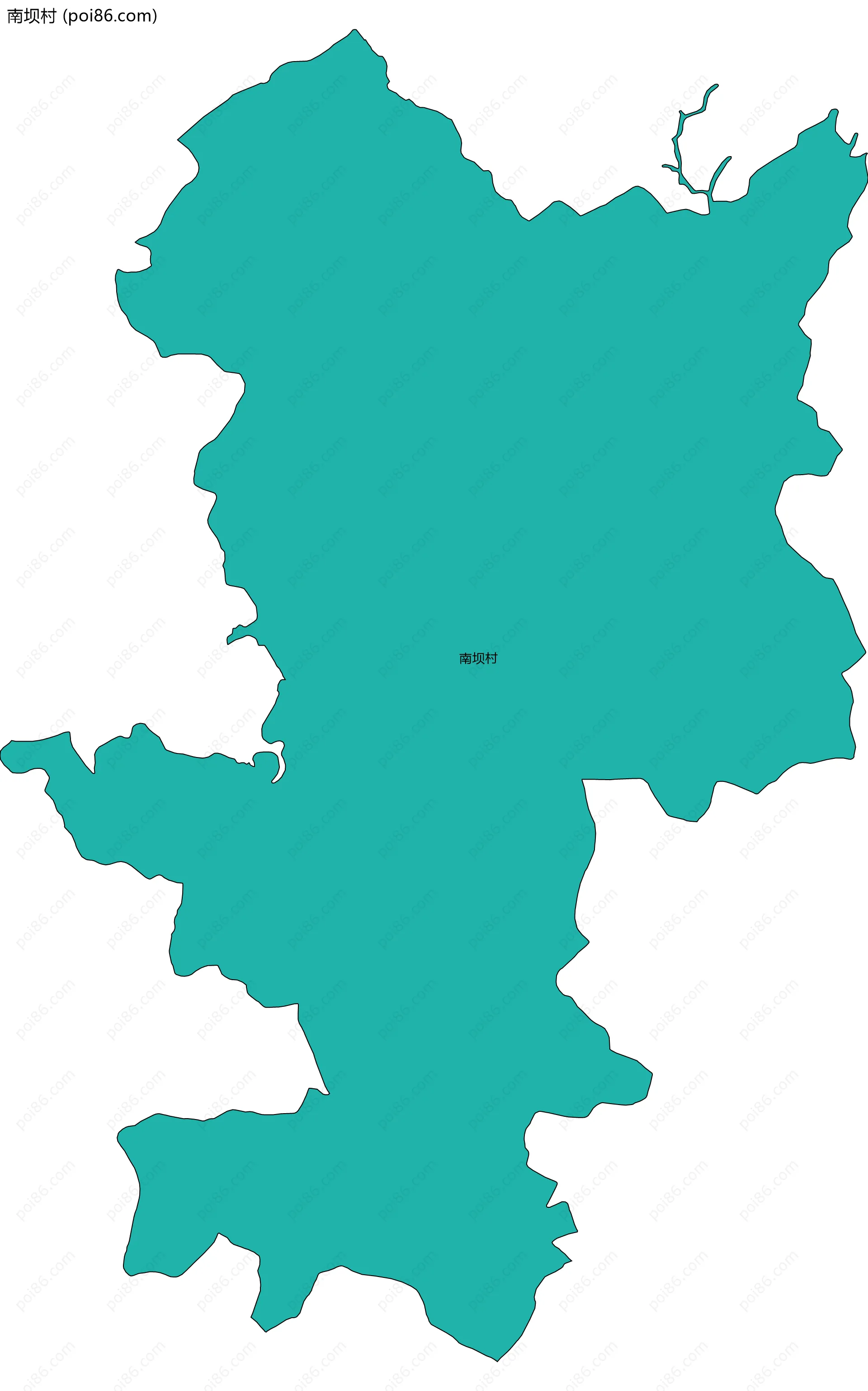 南坝村边界地图