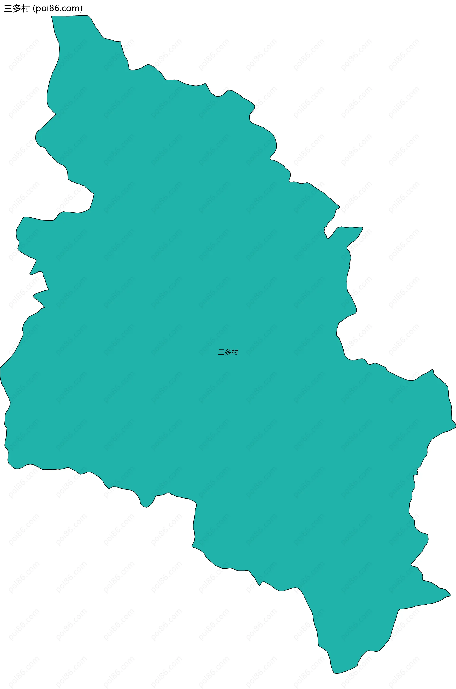 三多村边界地图