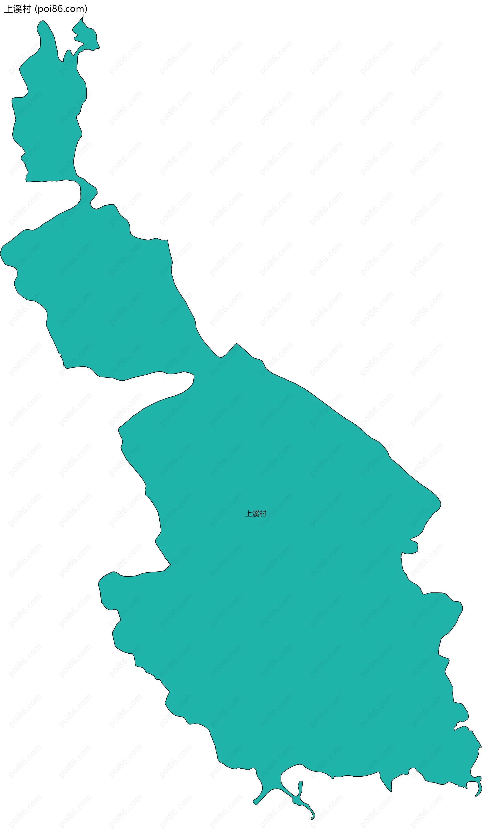 上溪村边界地图