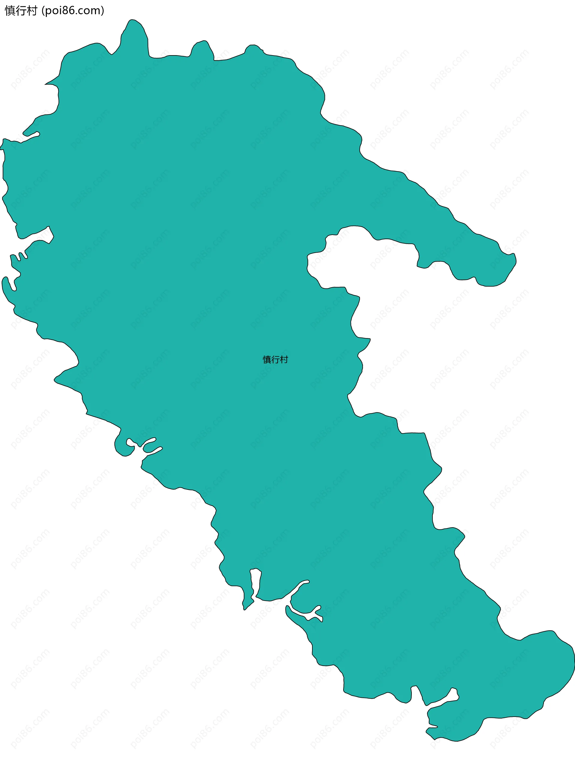 慎行村边界地图