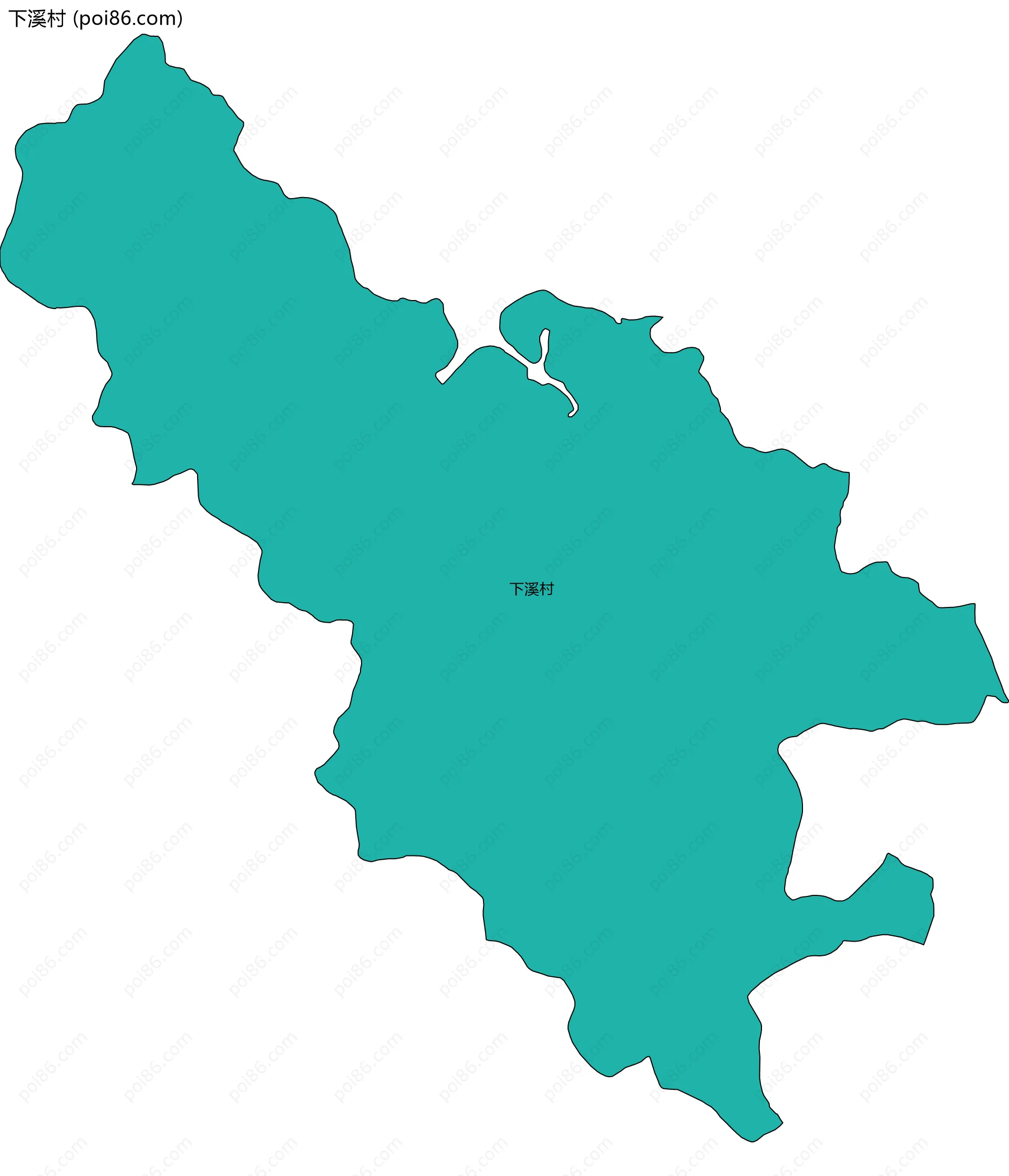 下溪村边界地图