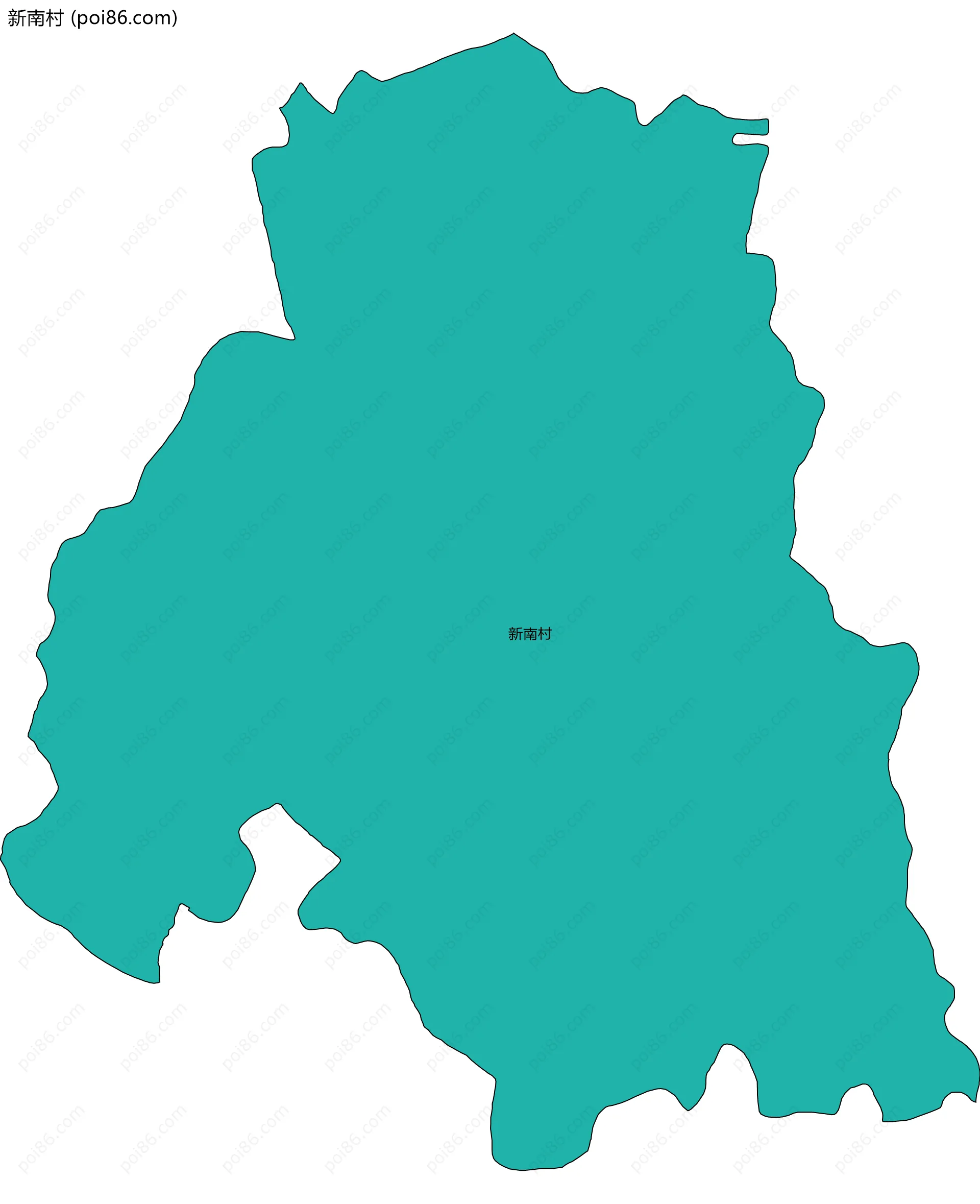 新南村边界地图