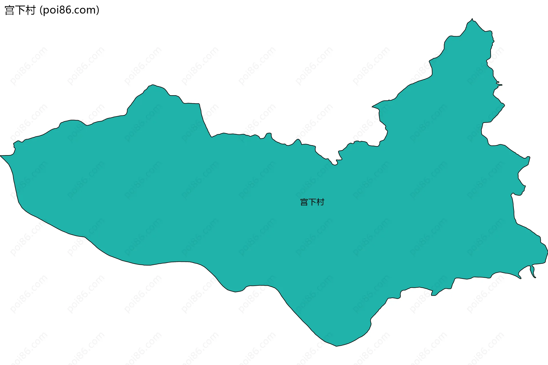 宫下村边界地图