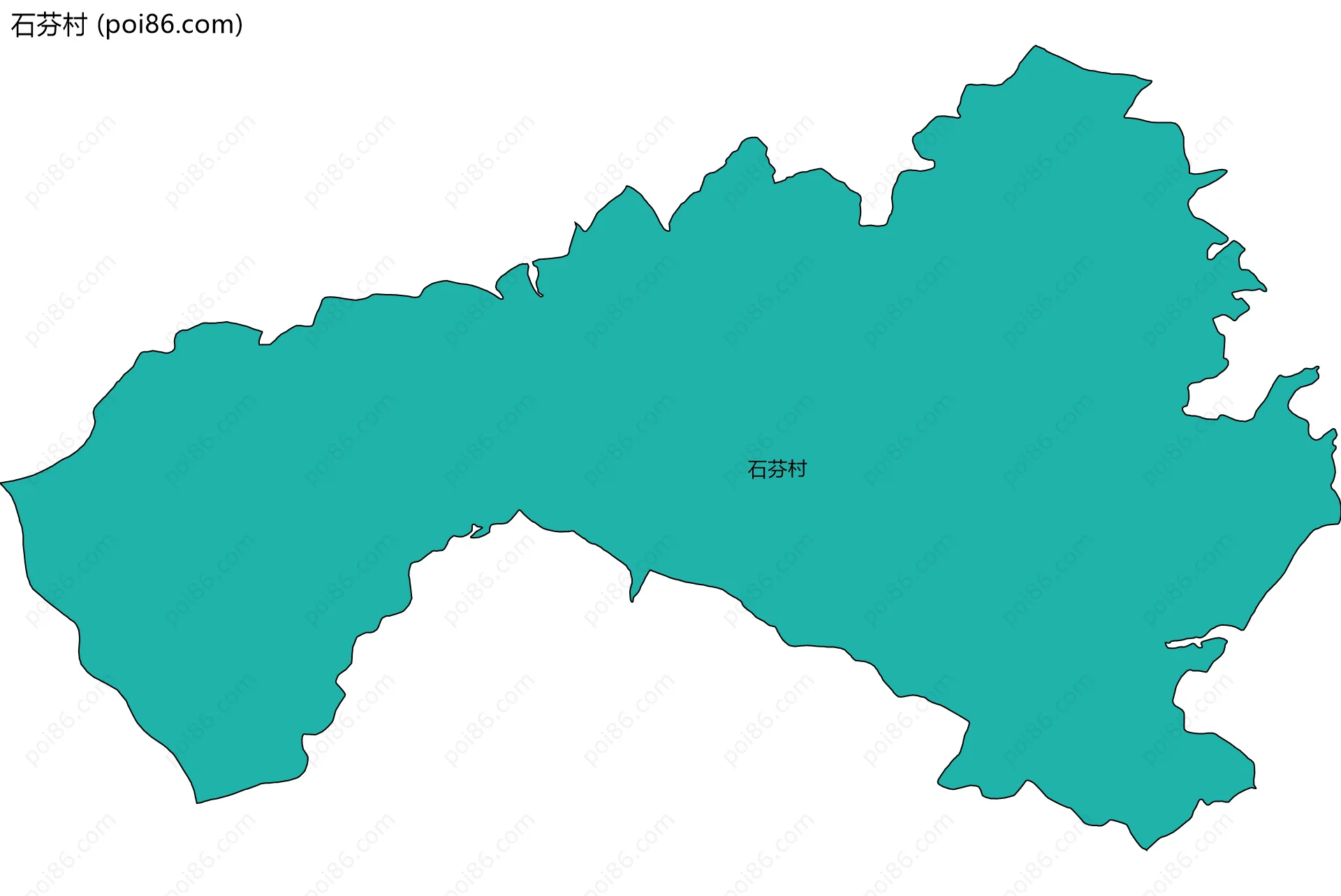 石芬村边界地图
