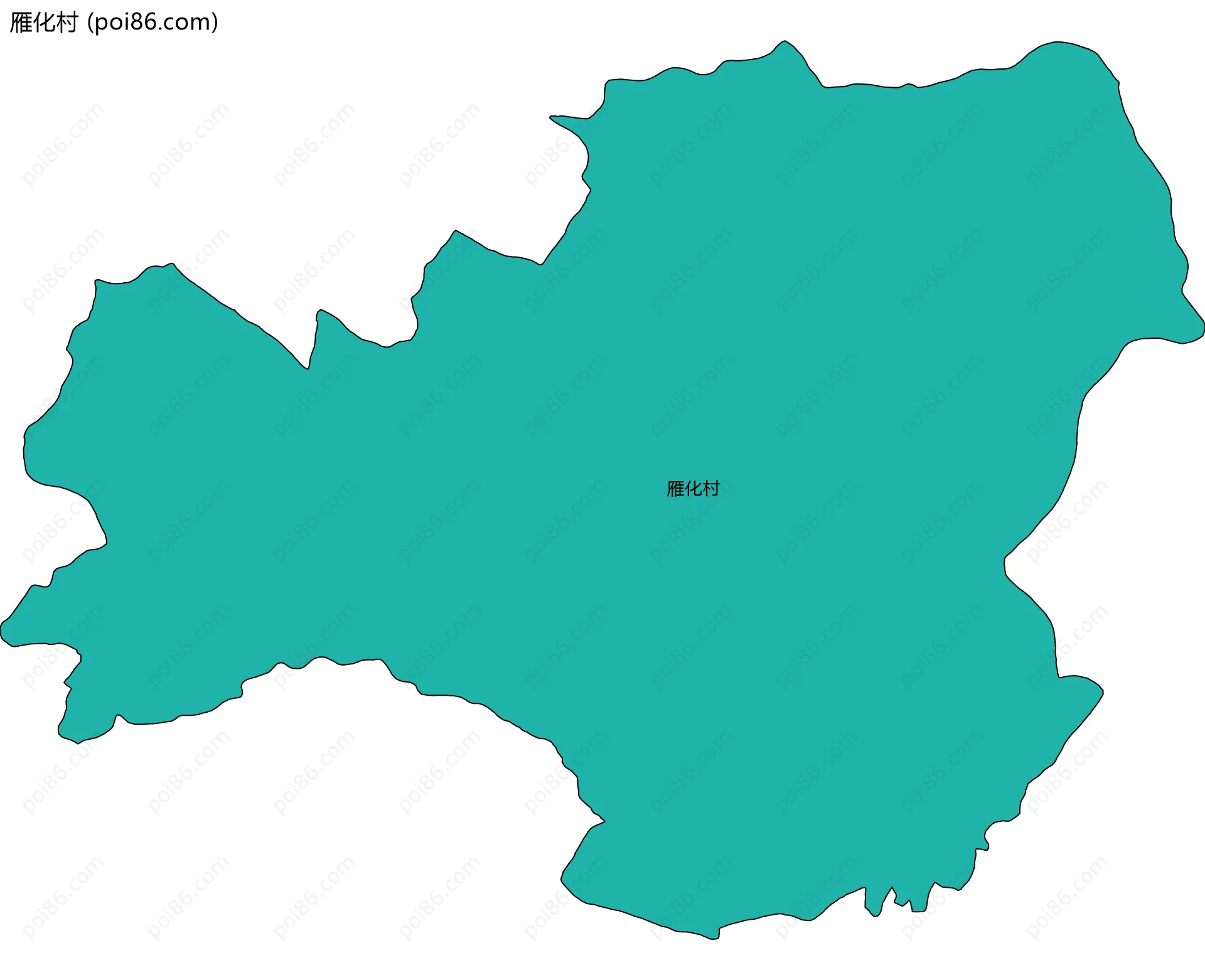 雁化村边界地图