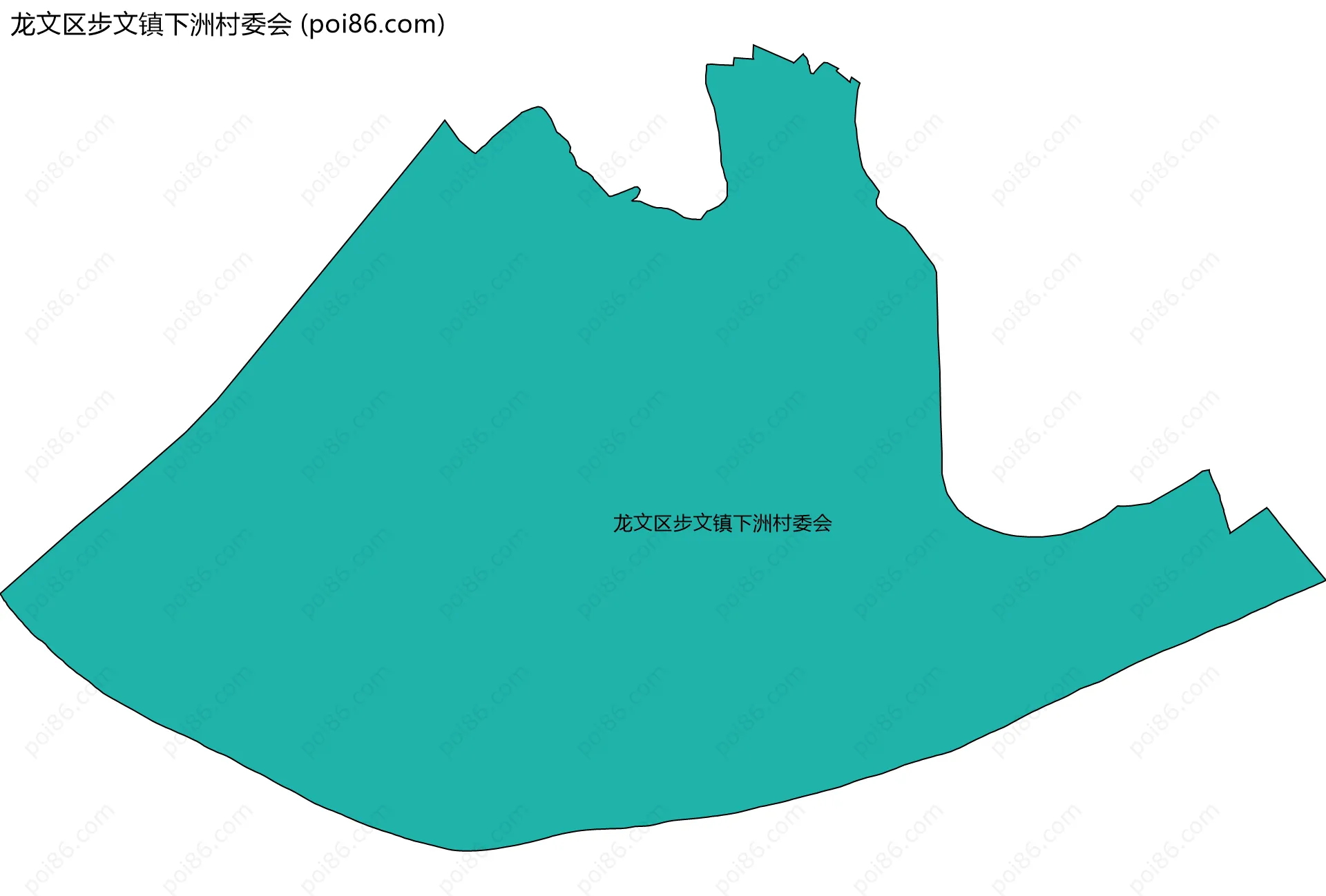 龙文区步文镇下洲村委会边界地图