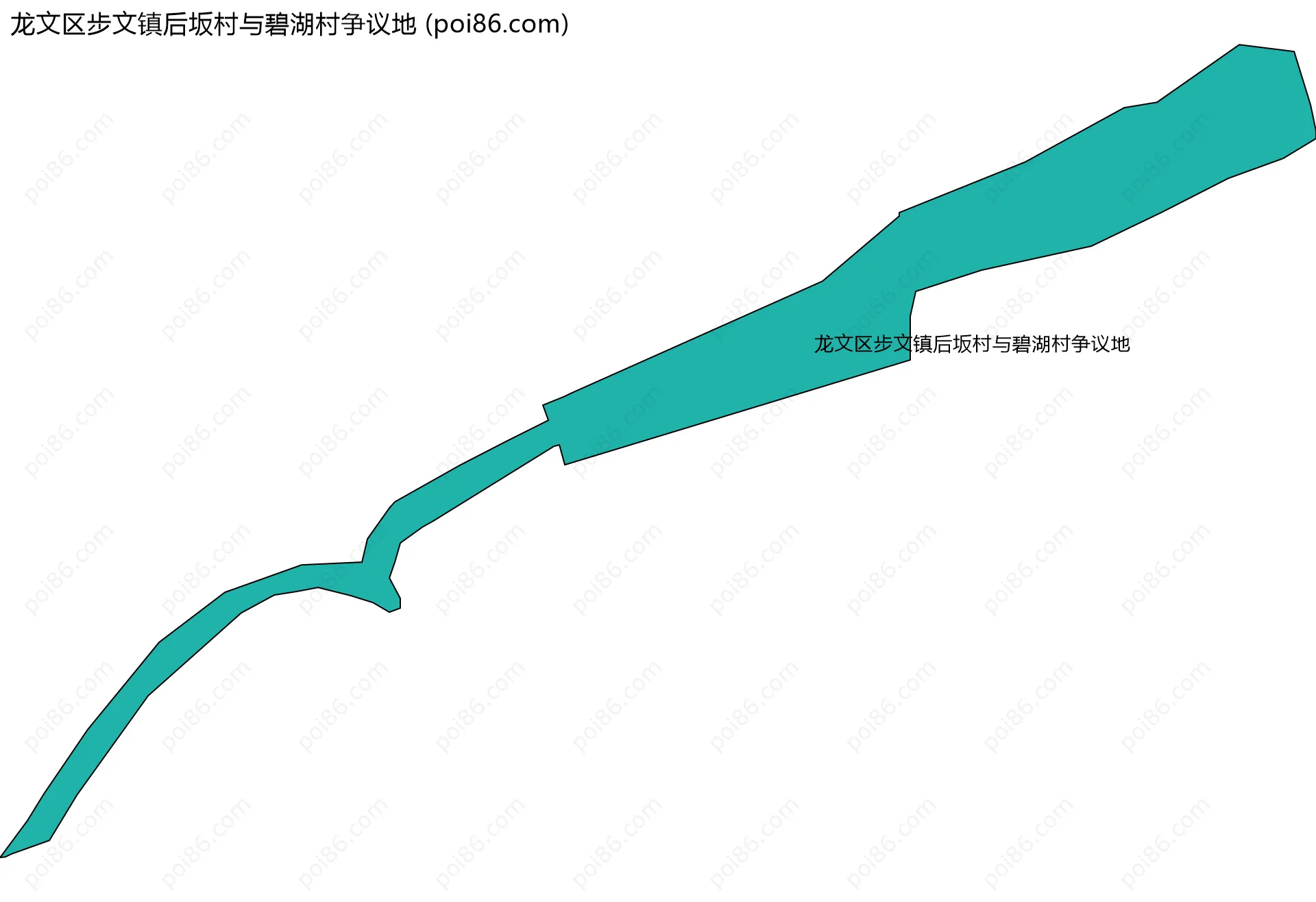 龙文区步文镇后坂村与碧湖村争议地边界地图