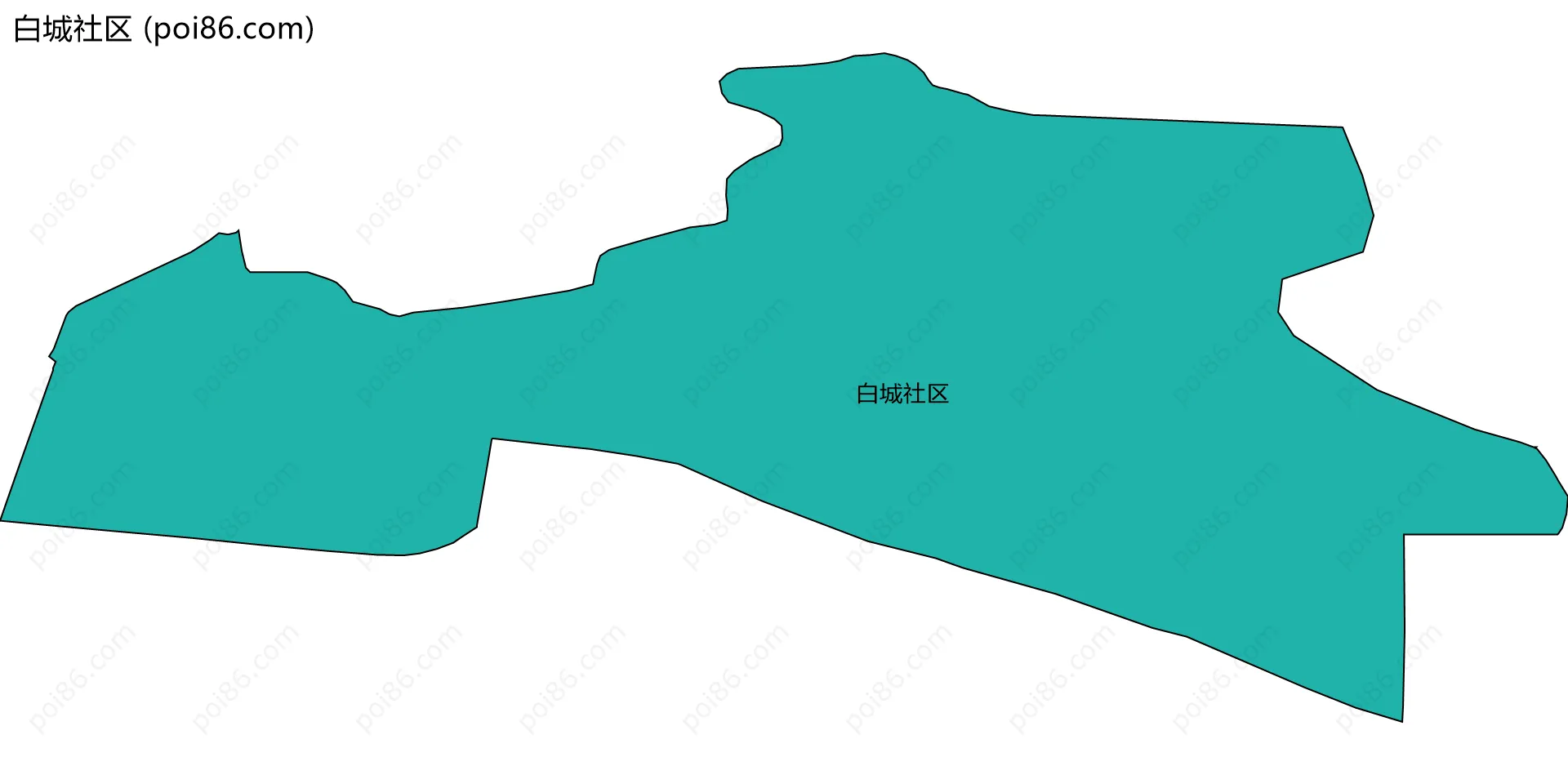 白城社区边界地图