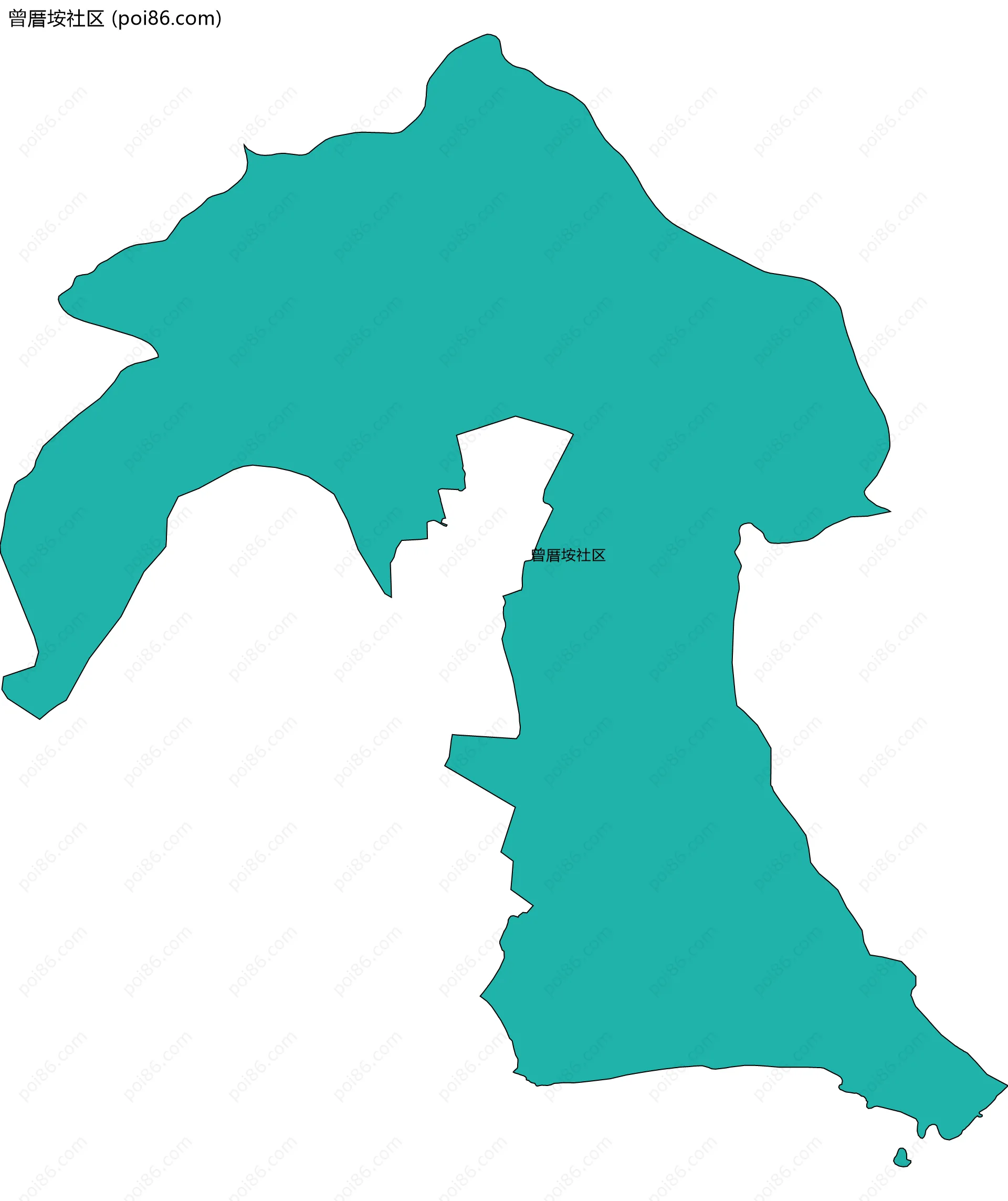 曾厝垵社区边界地图