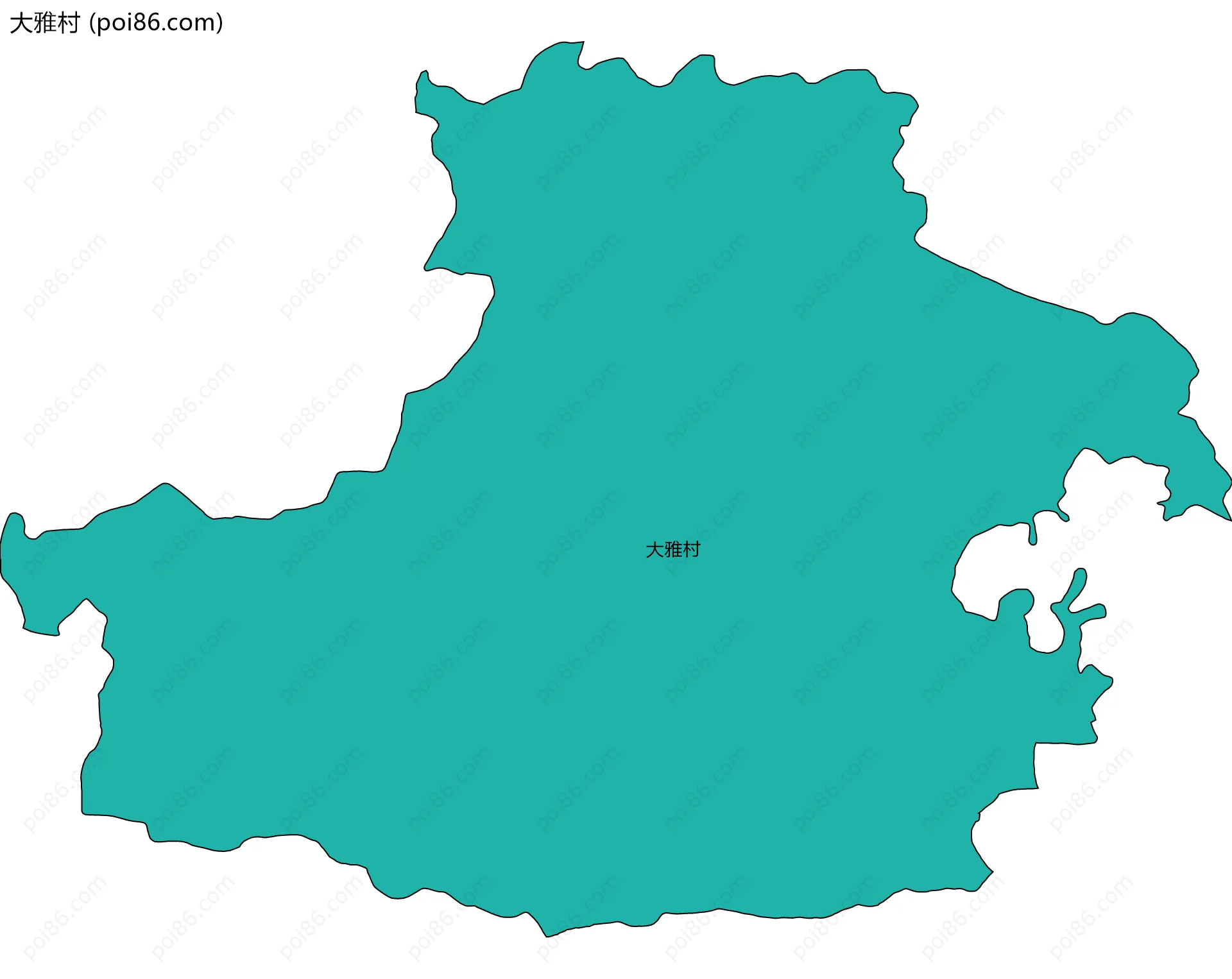 大雅村边界地图