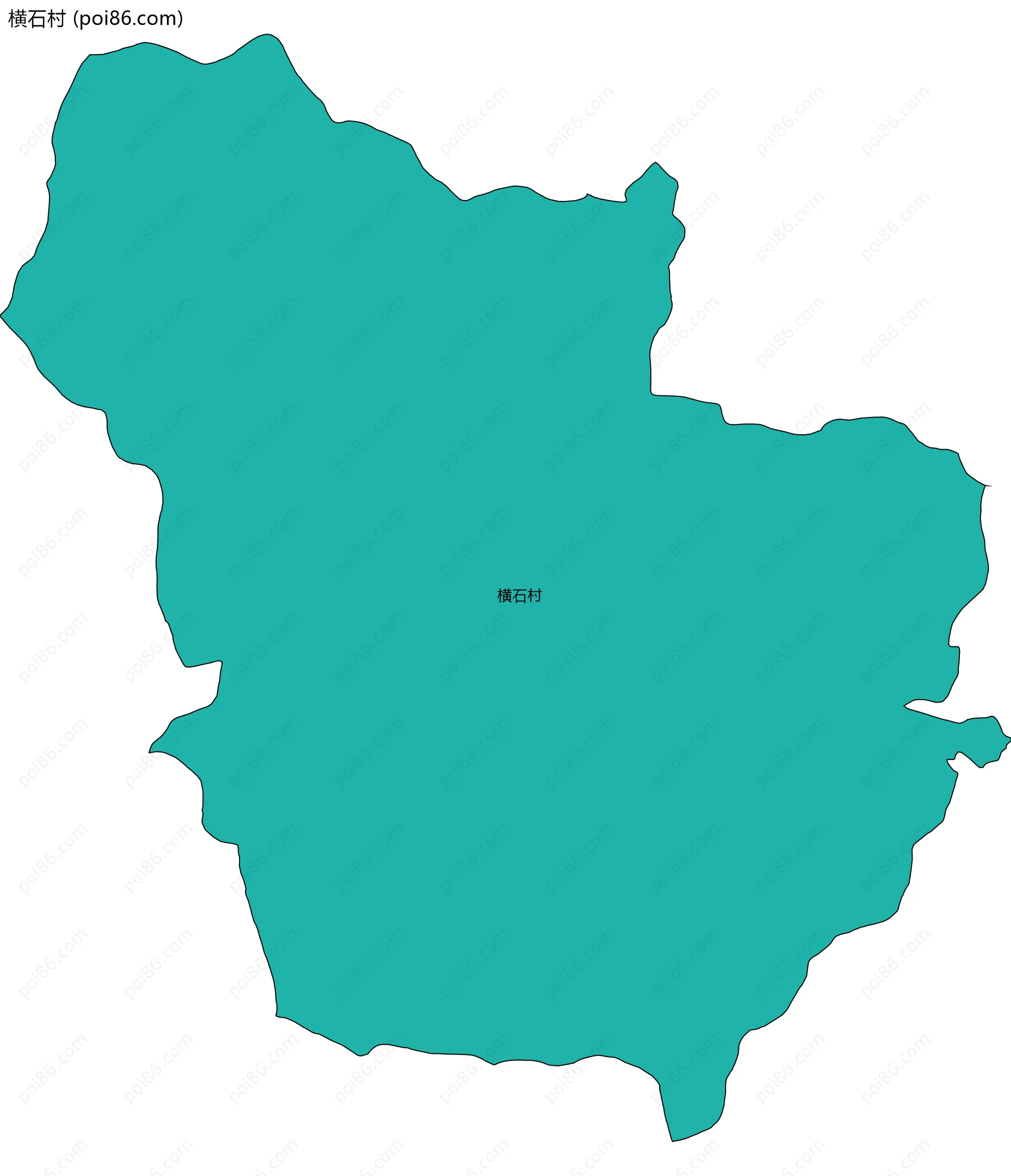 横石村边界地图