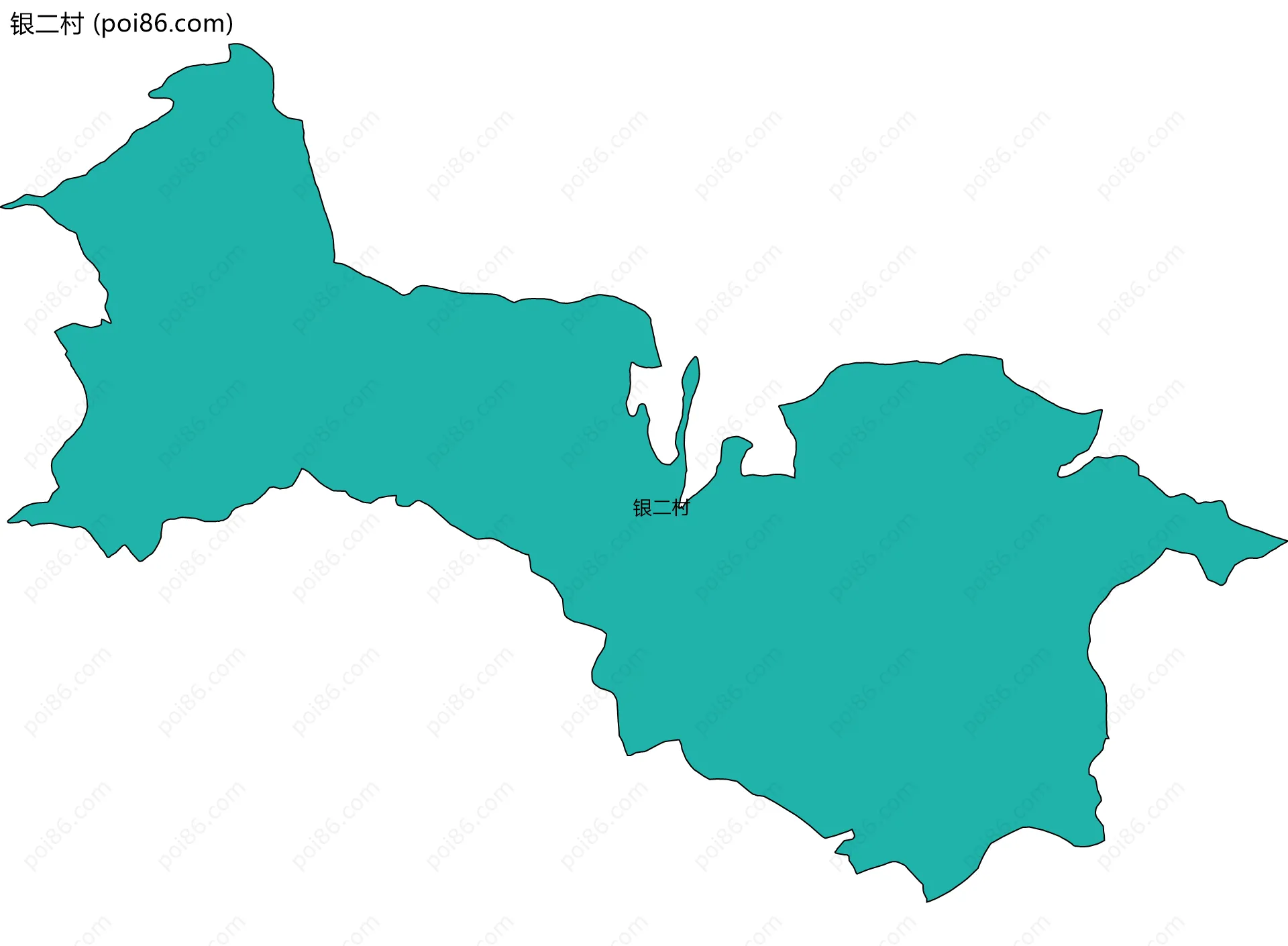 银二村边界地图