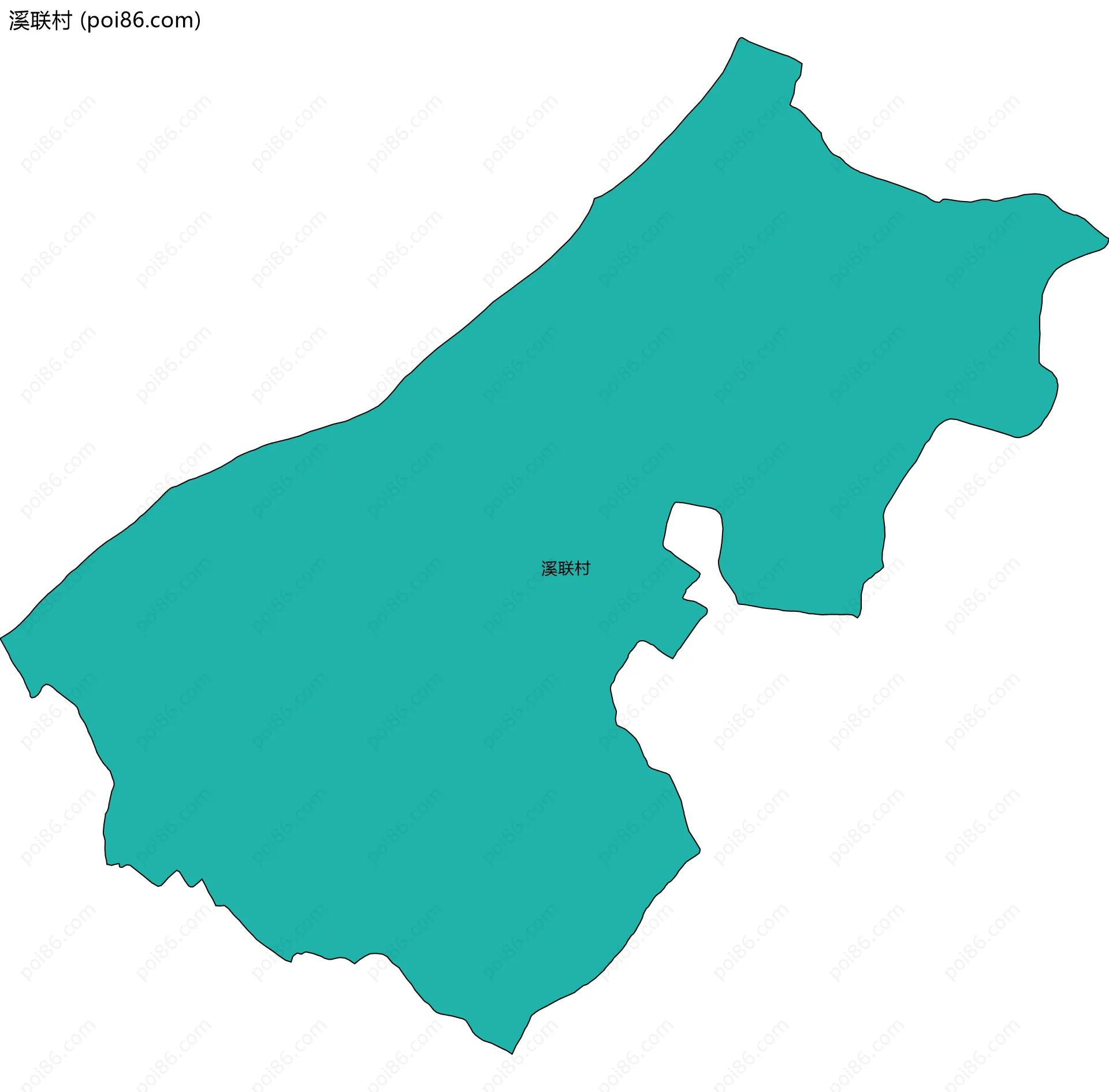 溪联村边界地图