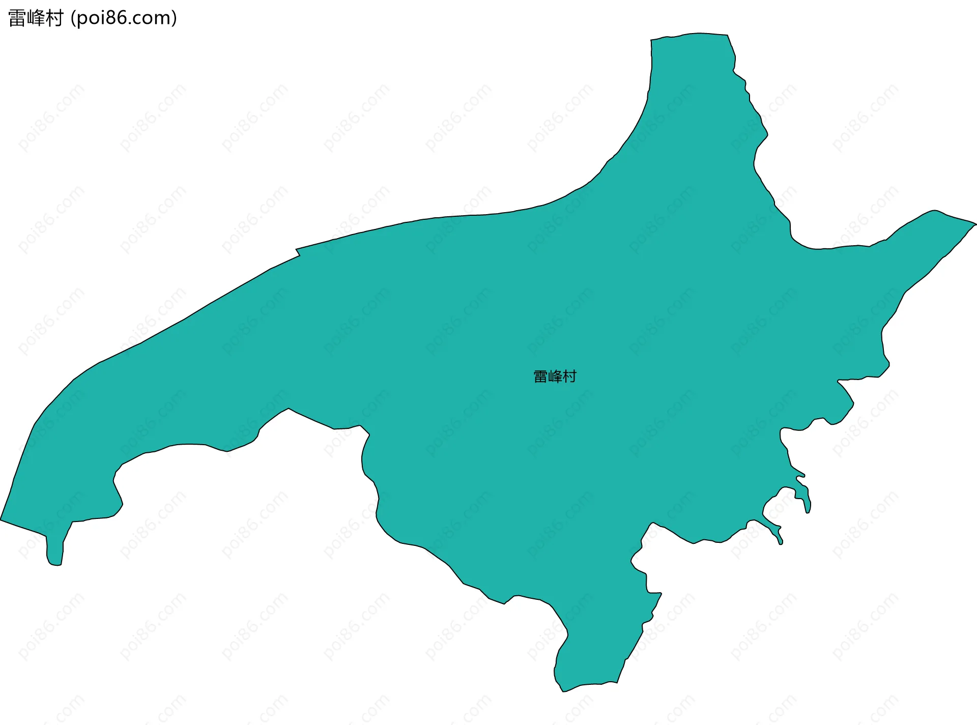 雷峰村边界地图