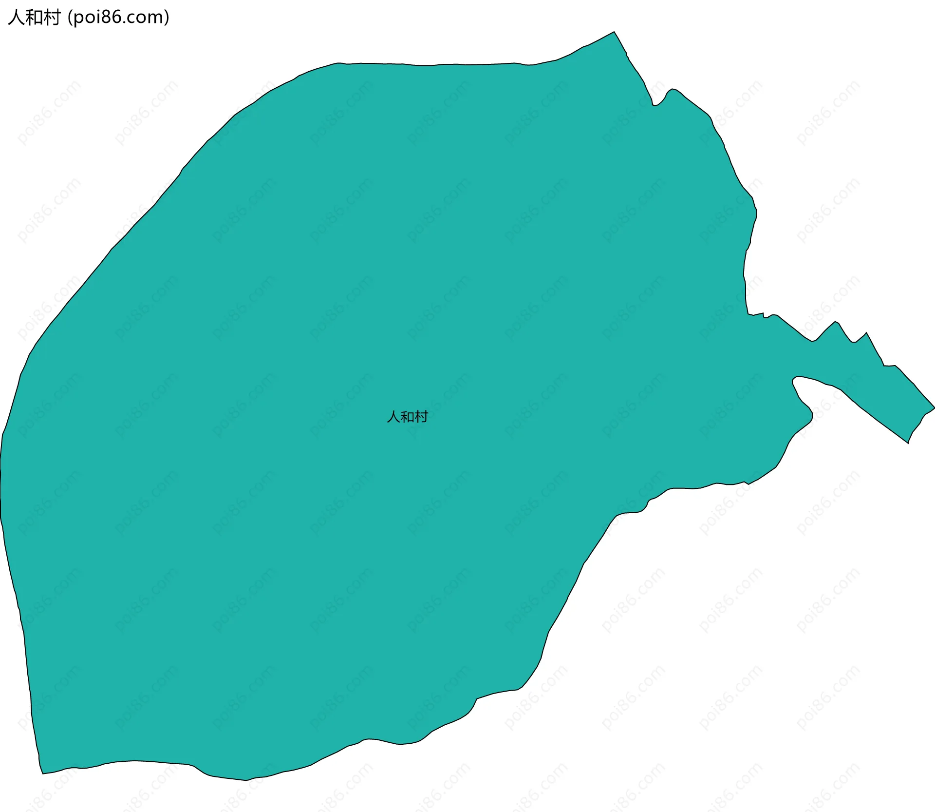 人和村边界地图