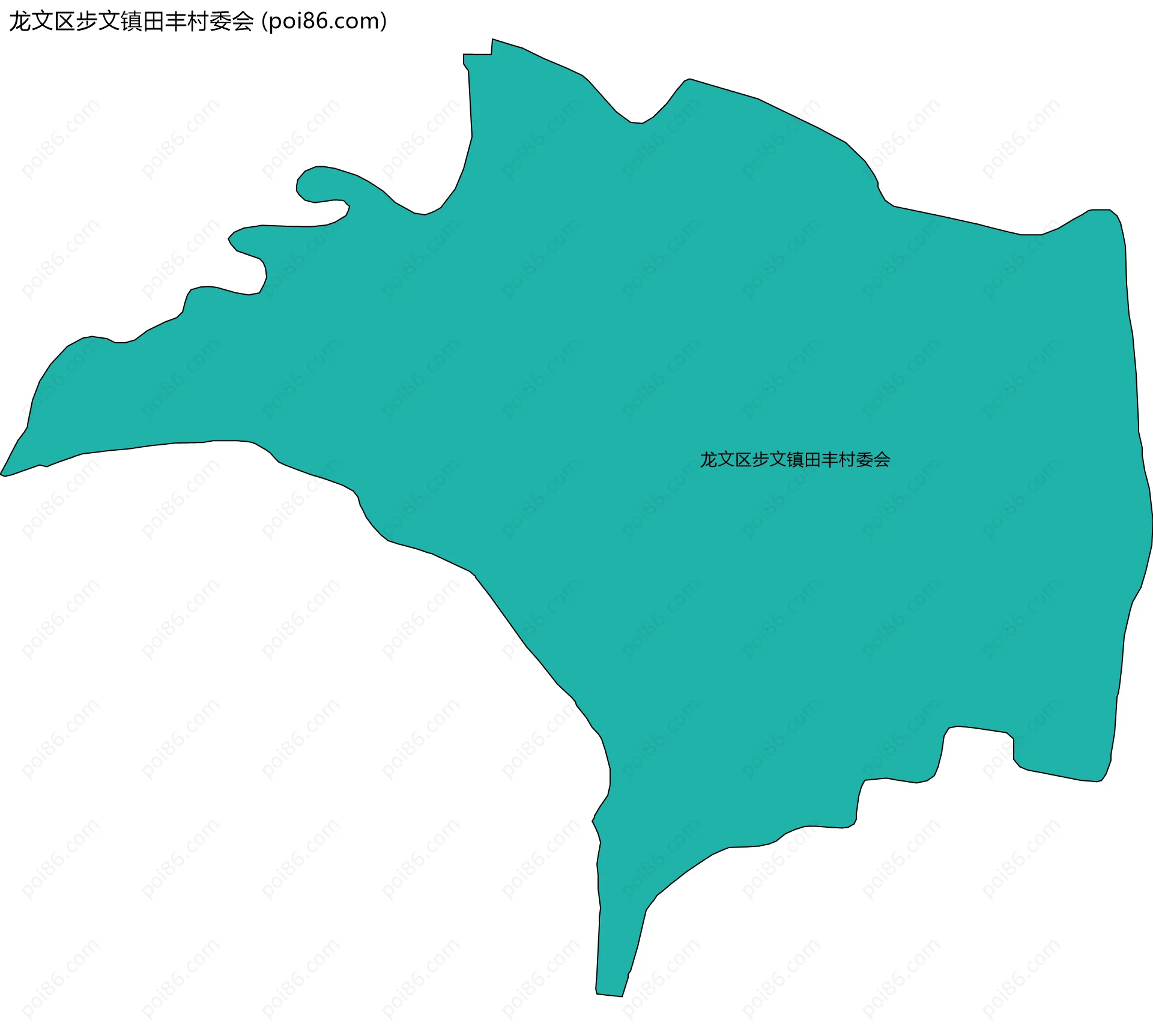 龙文区步文镇田丰村委会边界地图