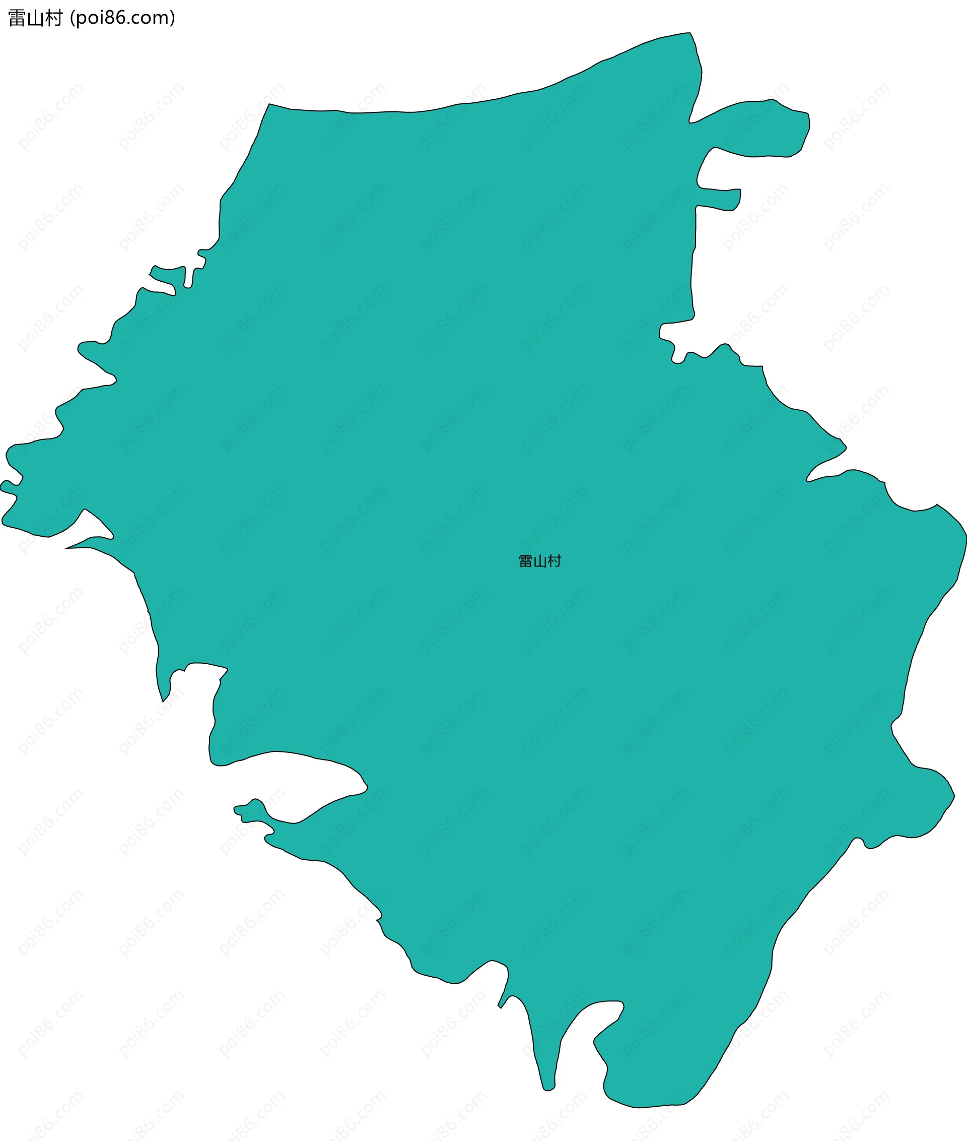 雷山村边界地图