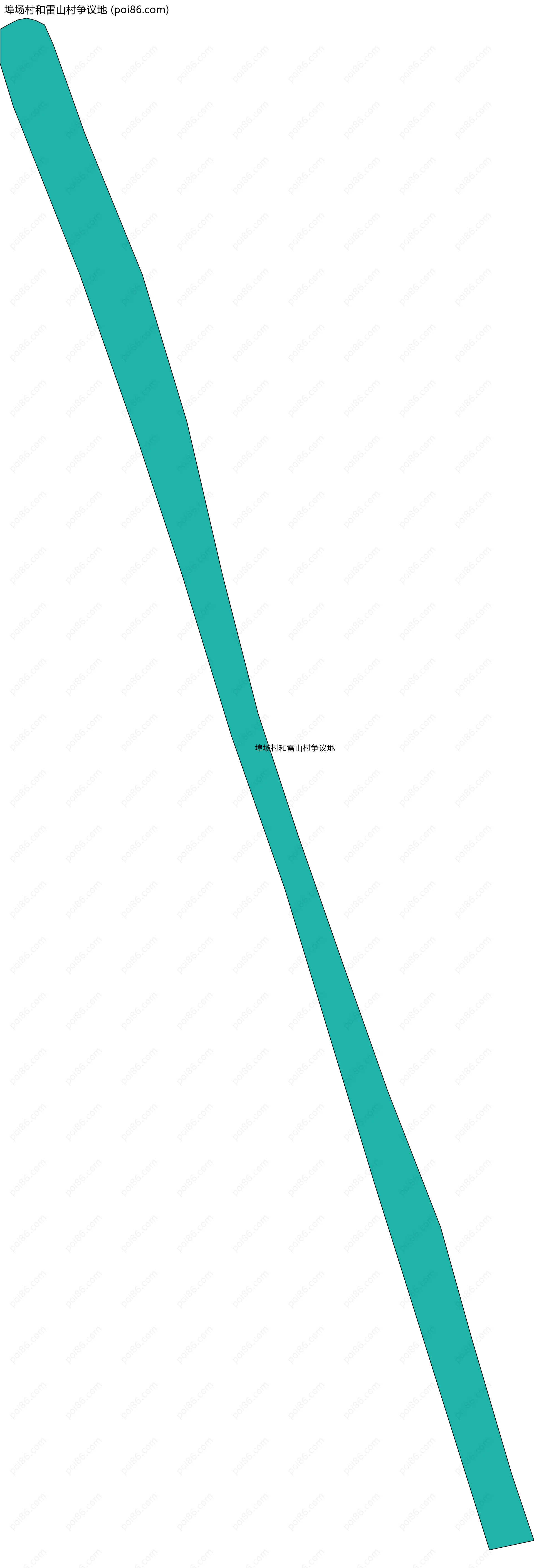 埠场村和雷山村争议地边界地图