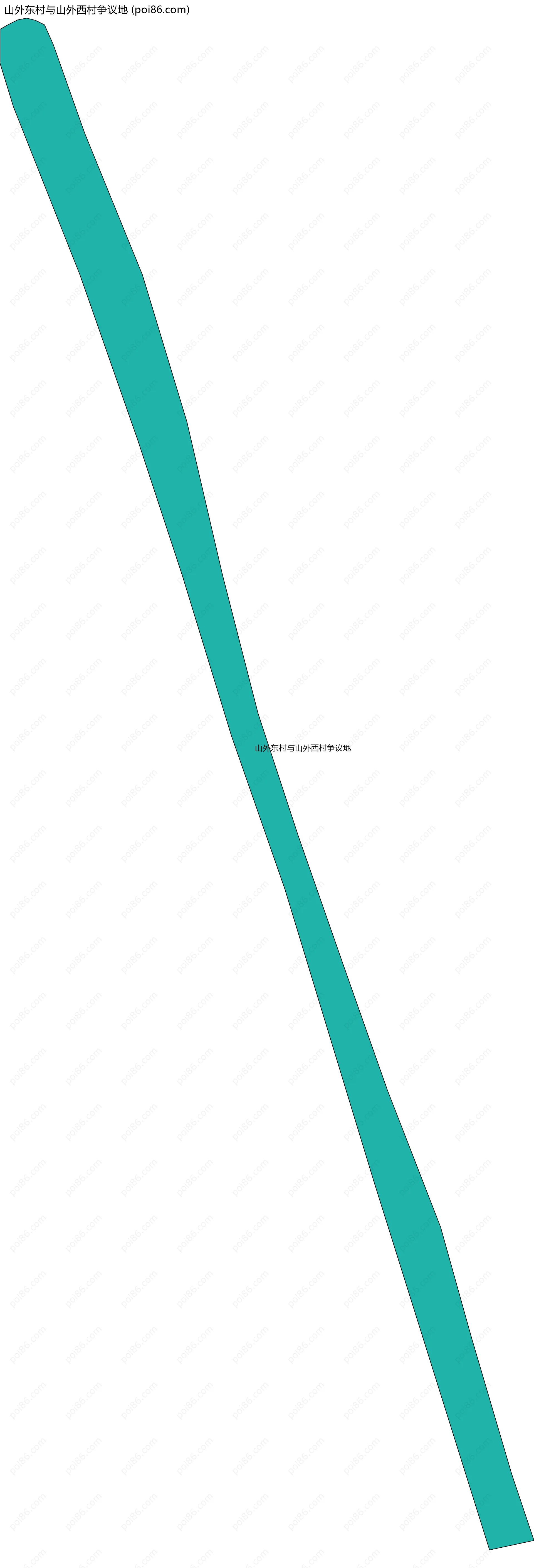 山外东村与山外西村争议地边界地图