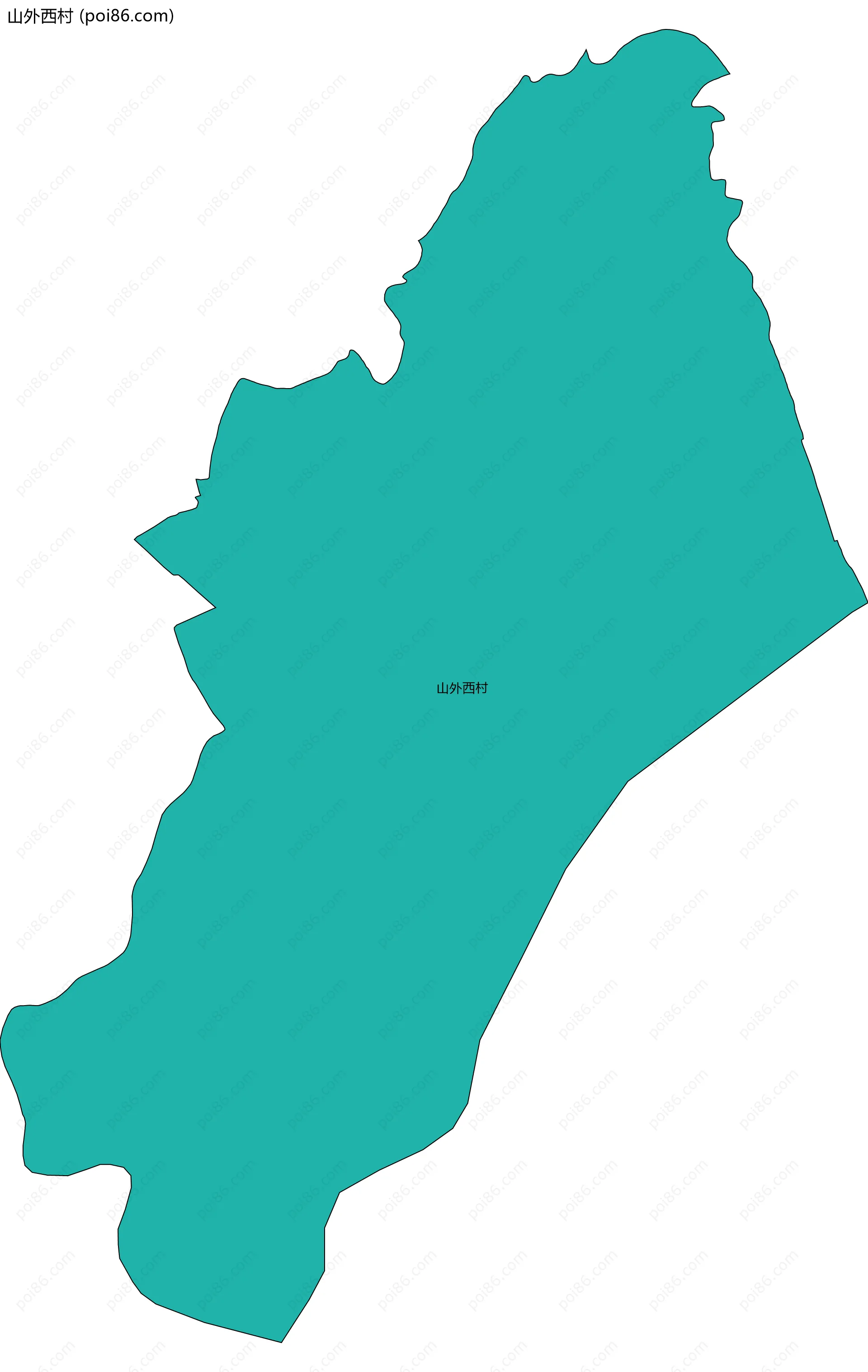 山外西村边界地图