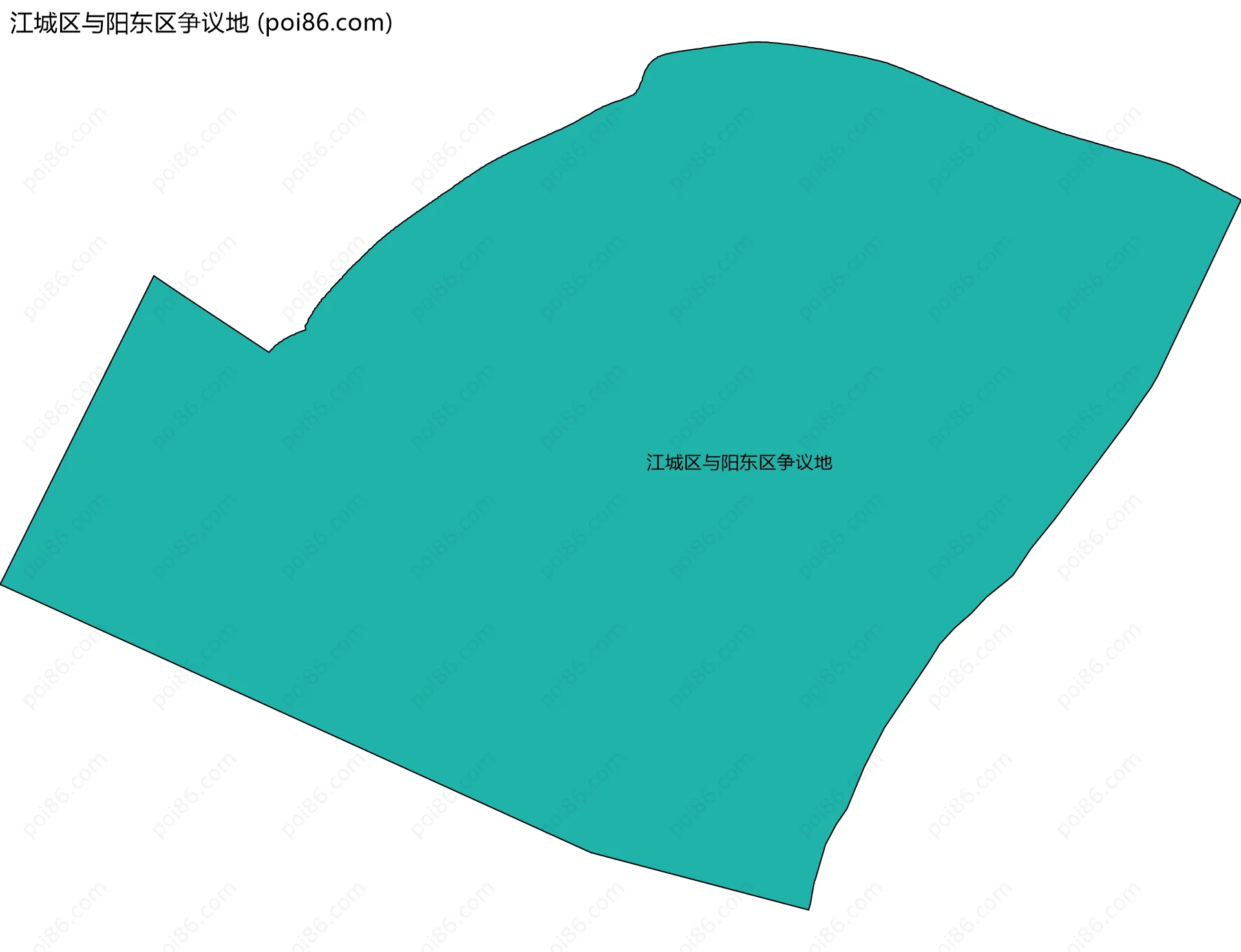 江城区与阳东区争议地边界地图