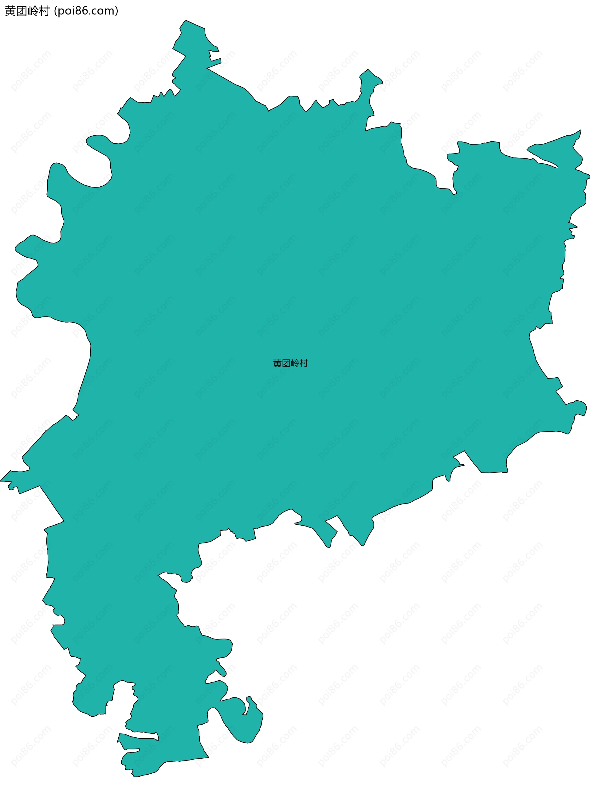 黄团岭村边界地图