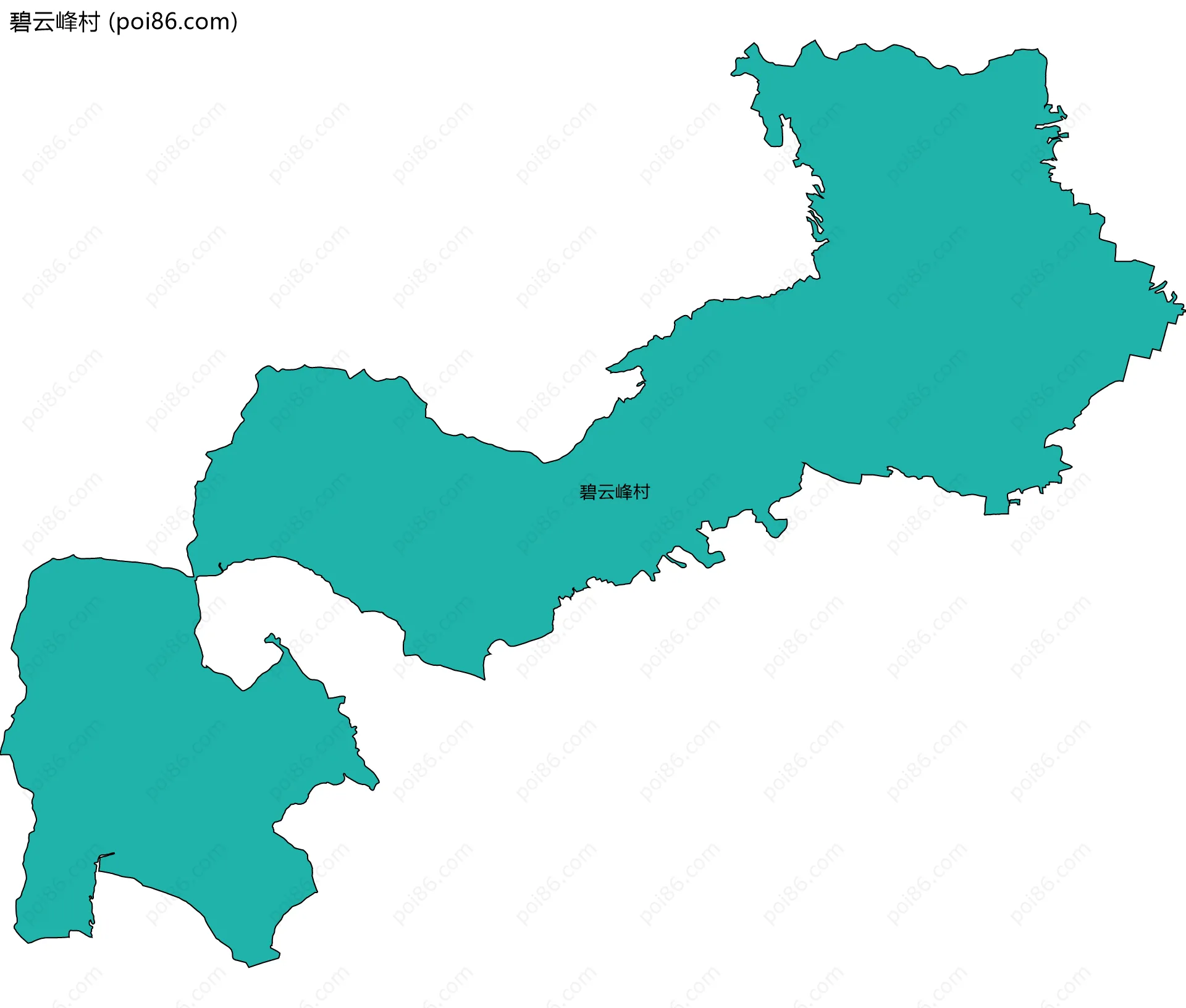 碧云峰村边界地图