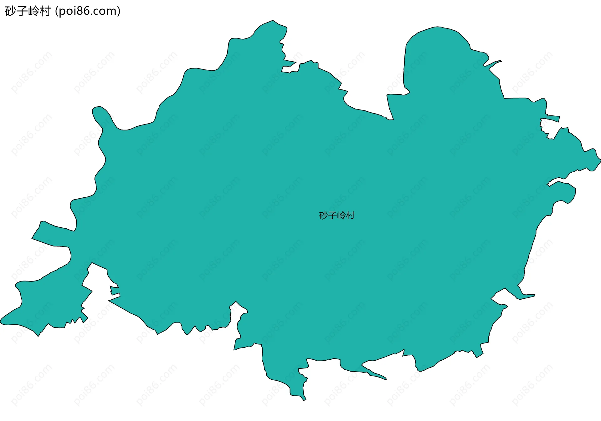 砂子岭村边界地图