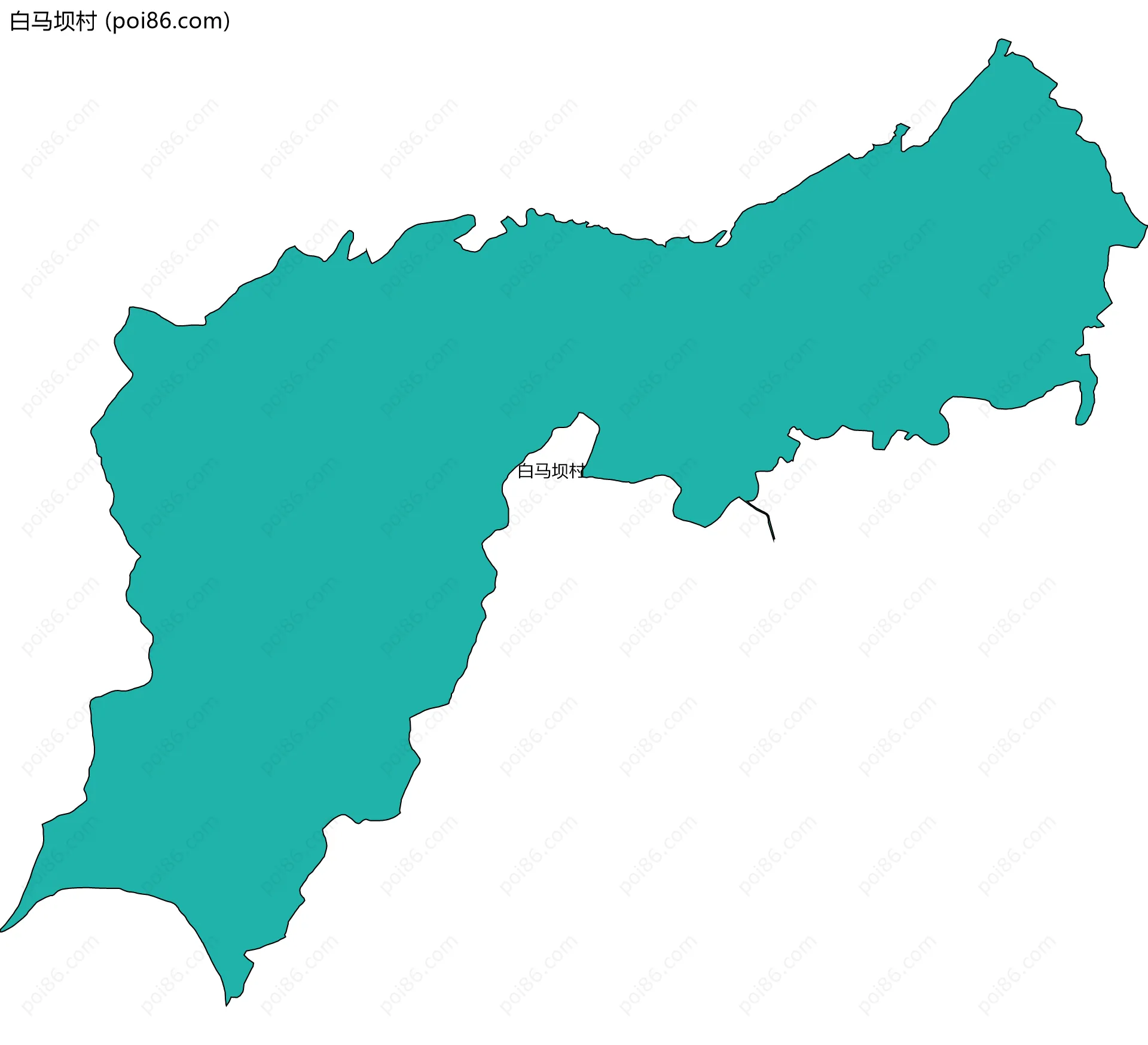 白马坝村边界地图