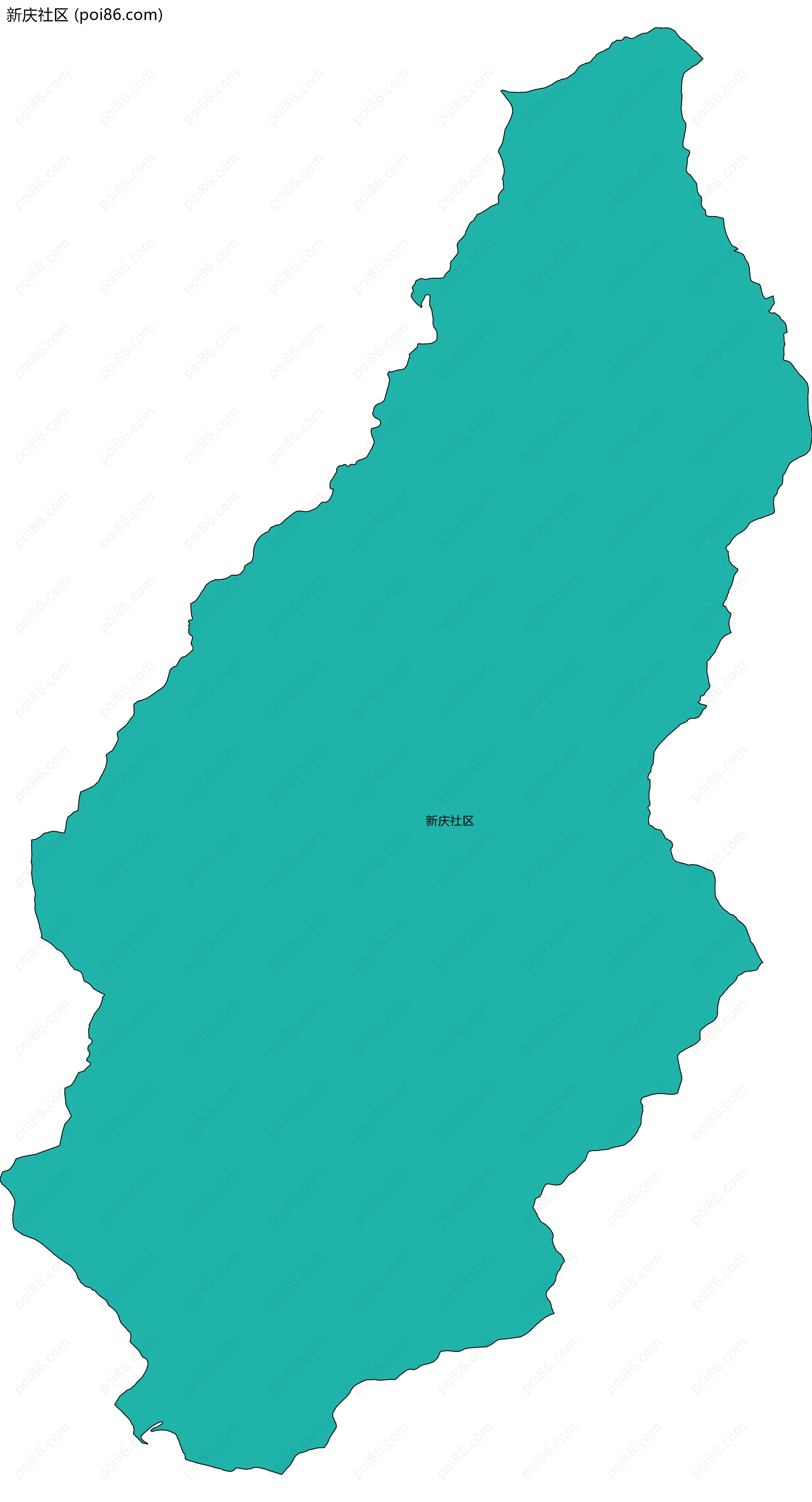 新庆社区边界地图