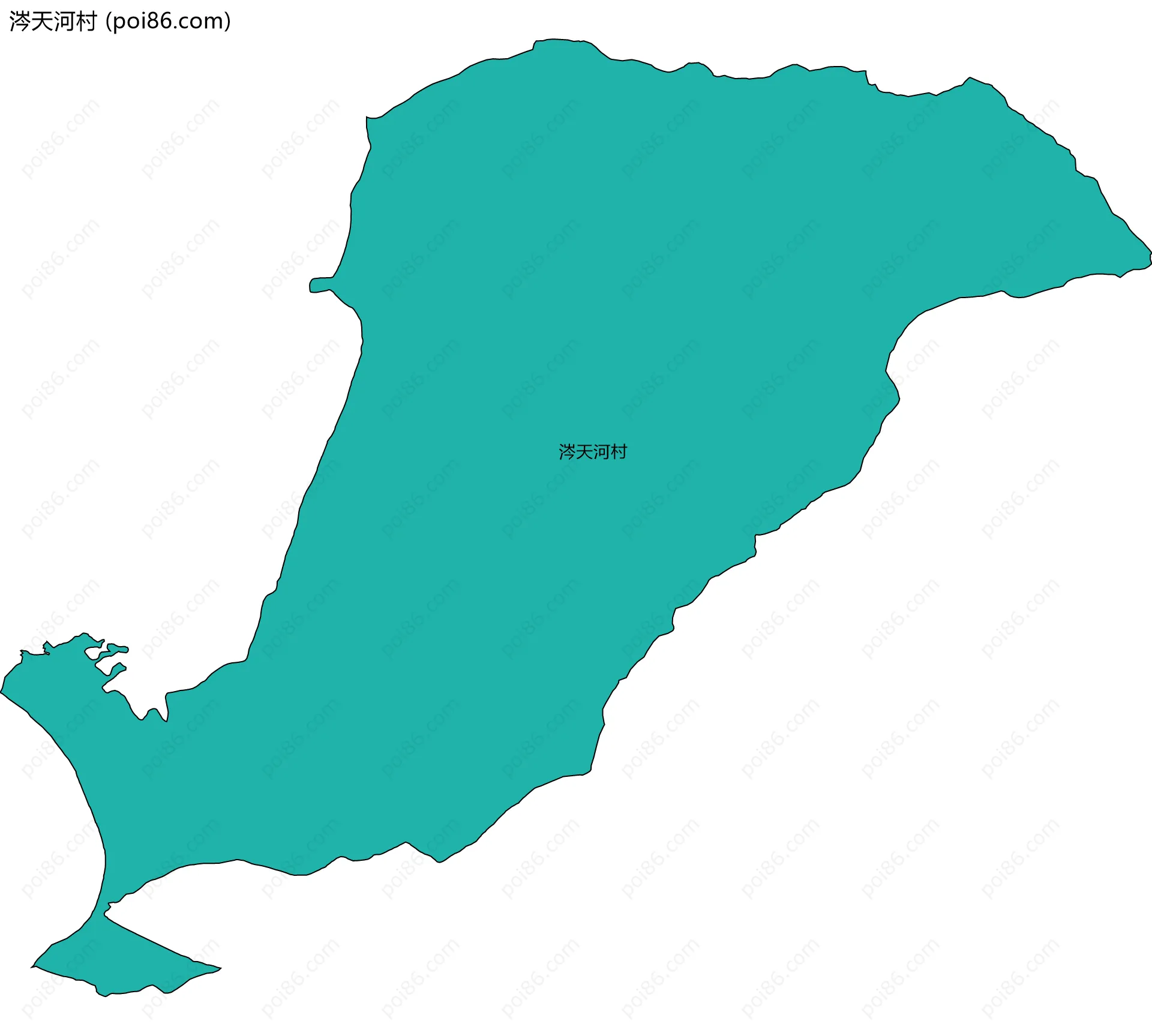 涔天河村边界地图