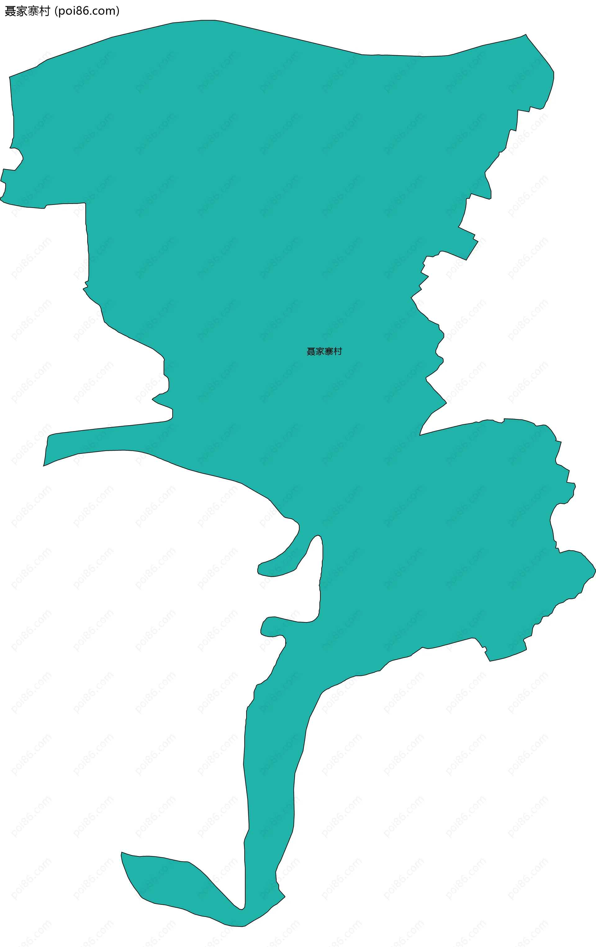 聂家寨村边界地图