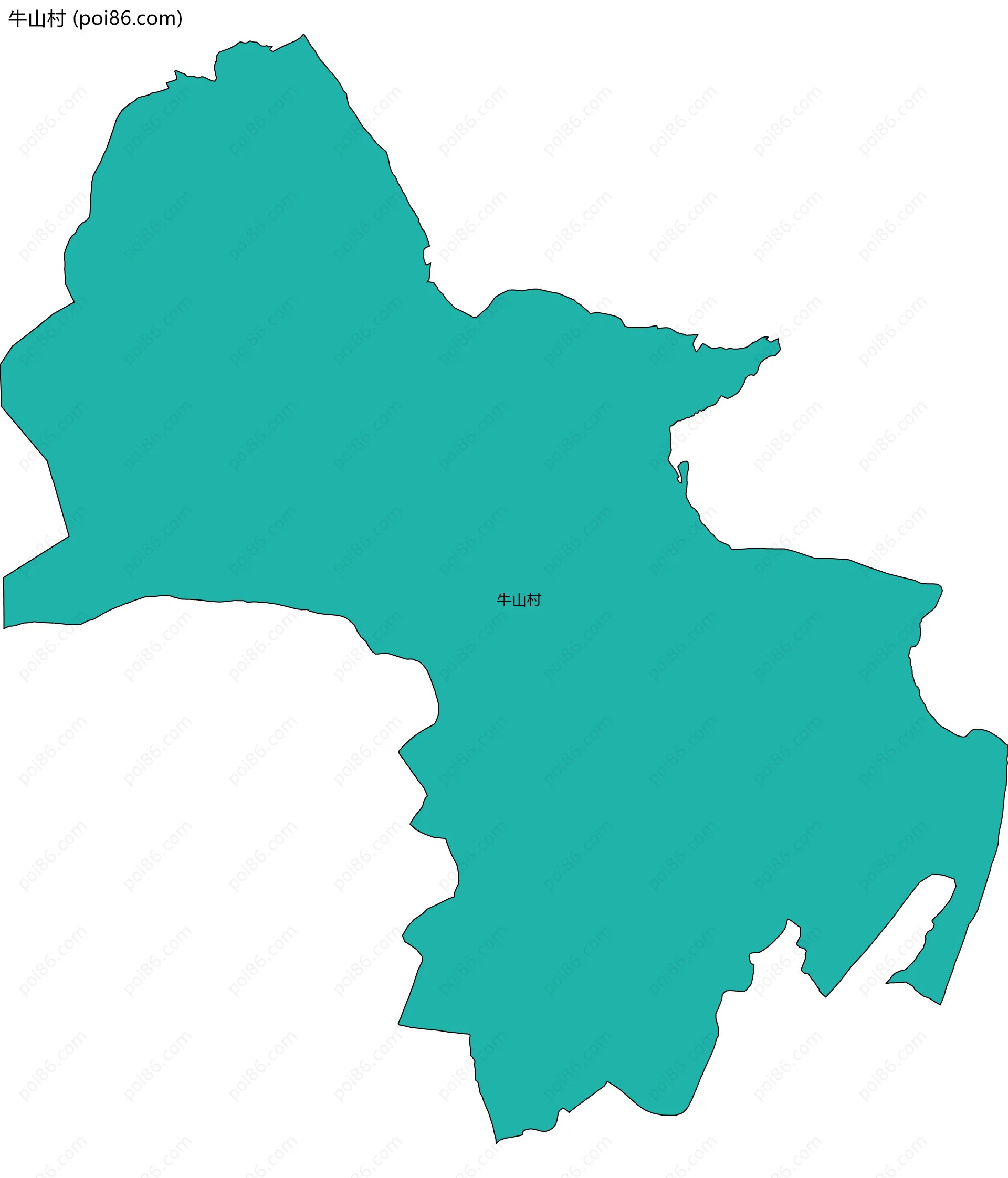 牛山村边界地图