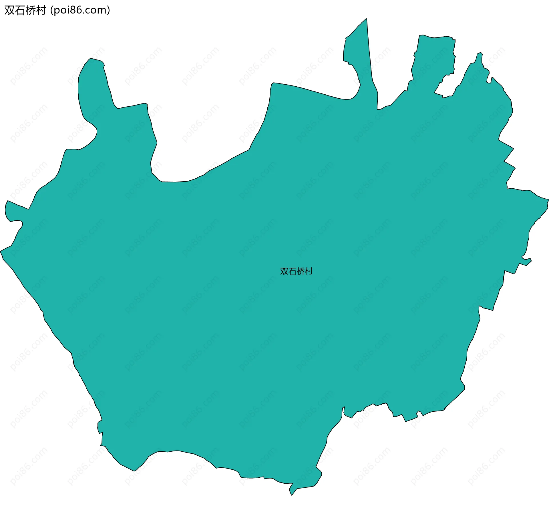 双石桥村边界地图