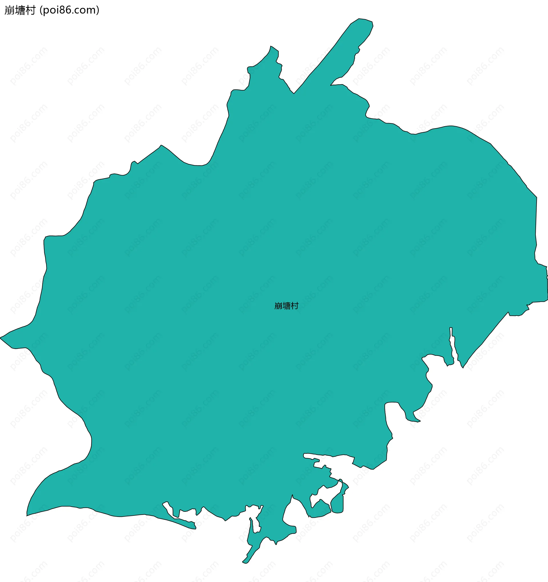 崩塘村边界地图