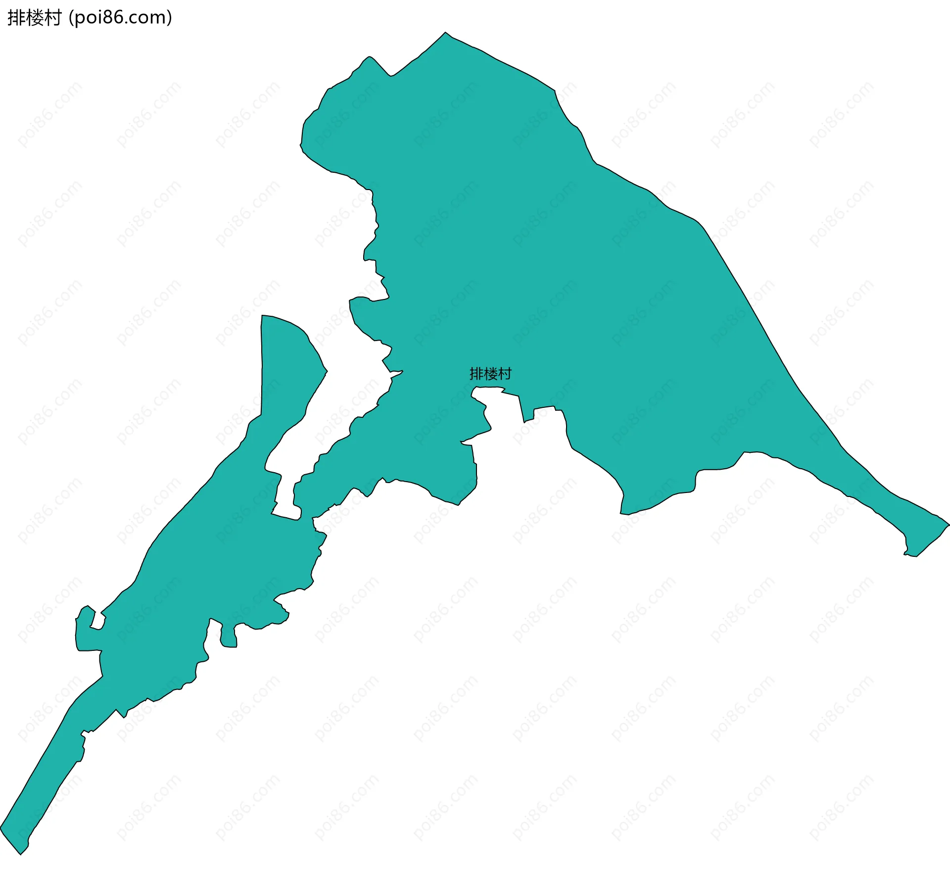 排楼村边界地图