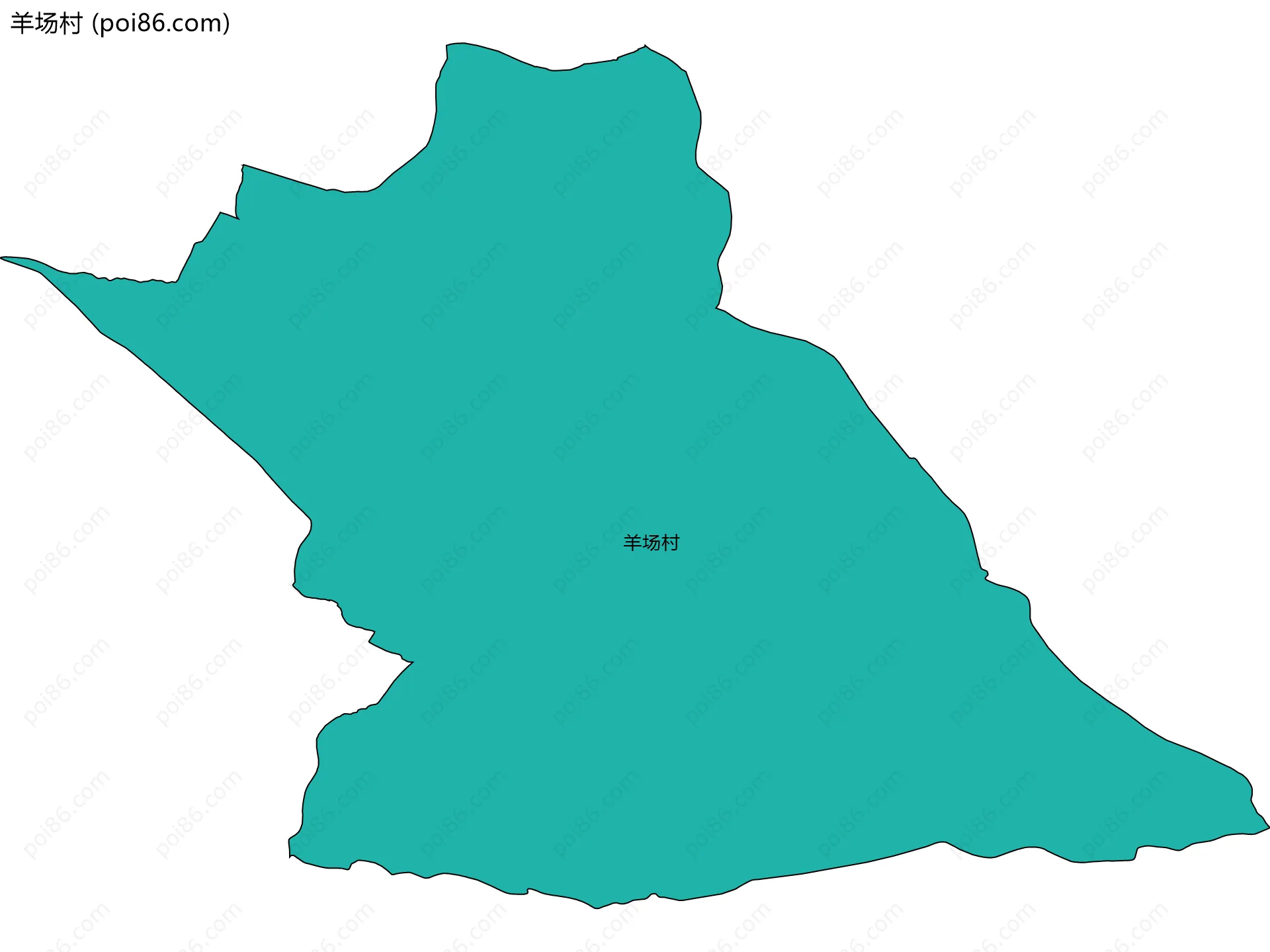 羊场村边界地图