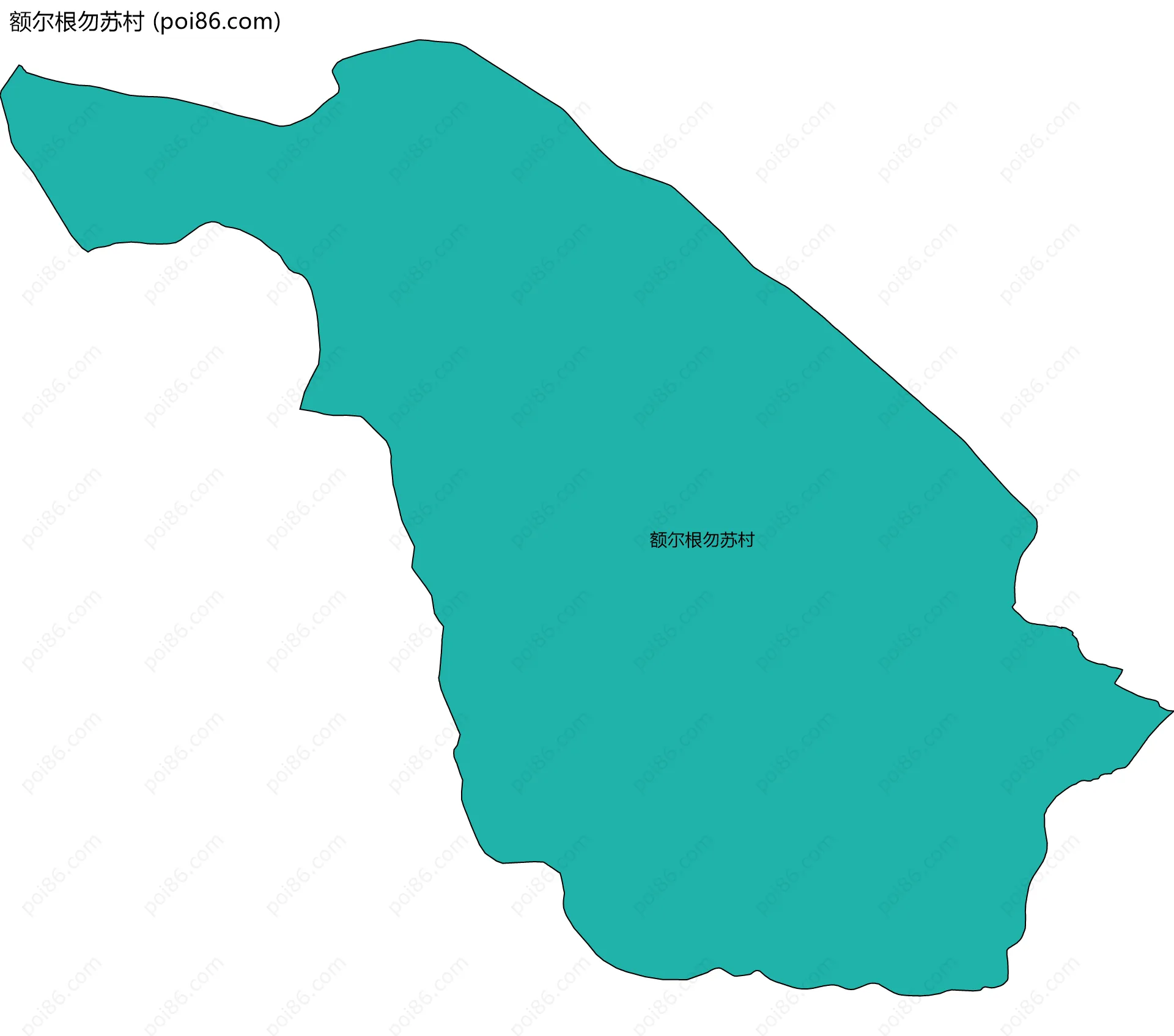 额尔根勿苏村边界地图