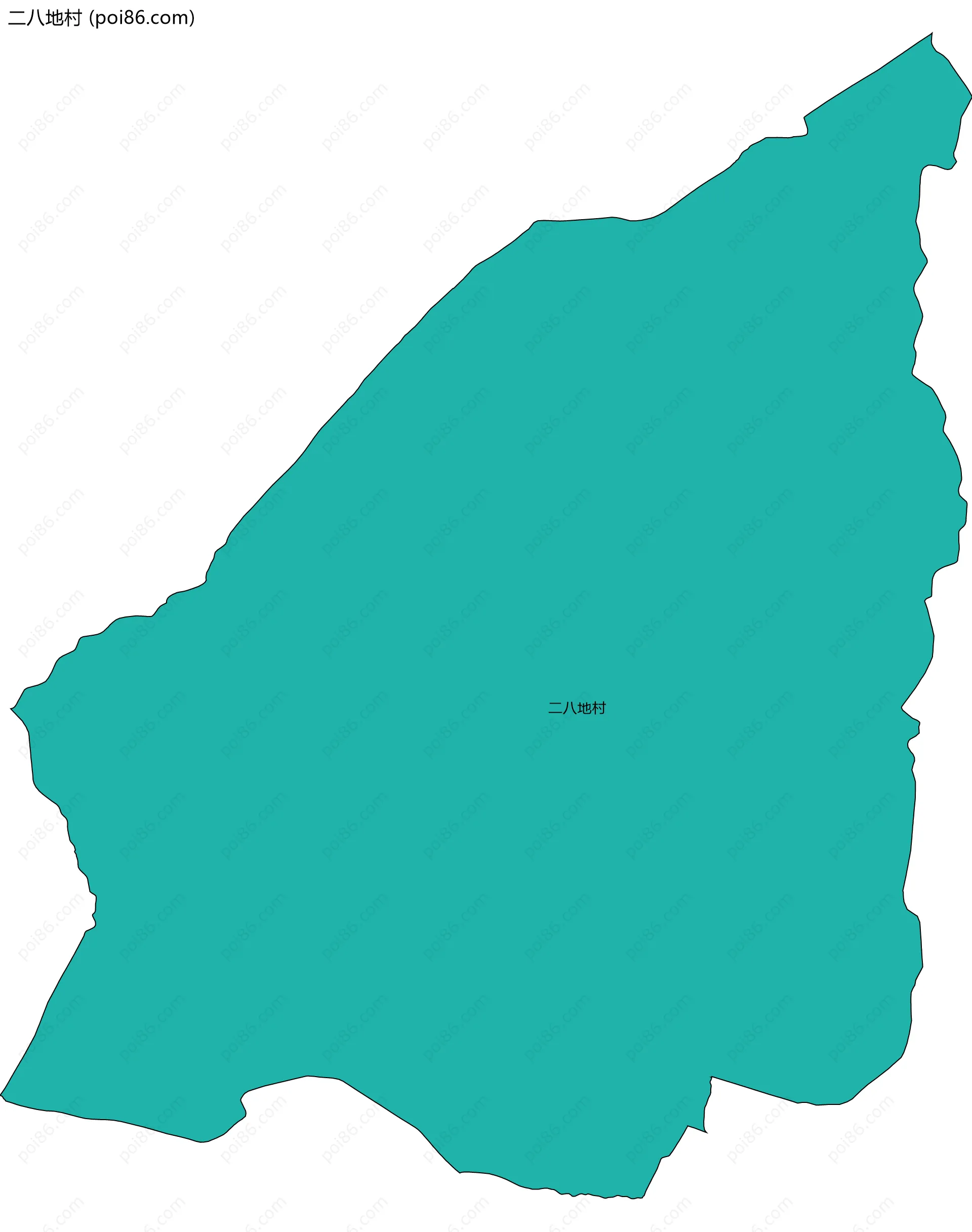 二八地村边界地图