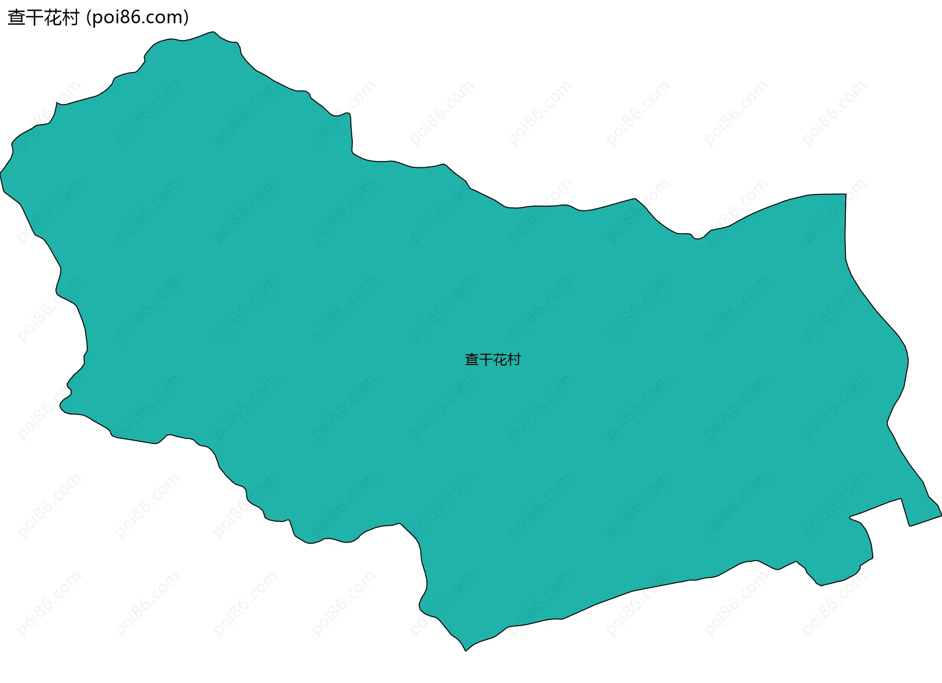 查干花村边界地图