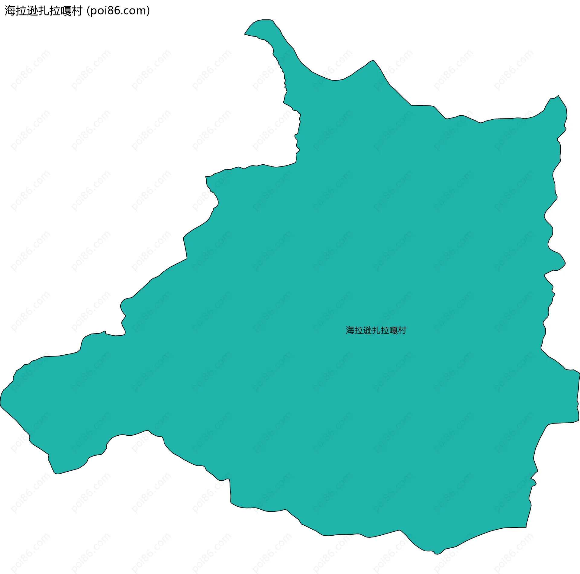 海拉逊扎拉嘎村边界地图
