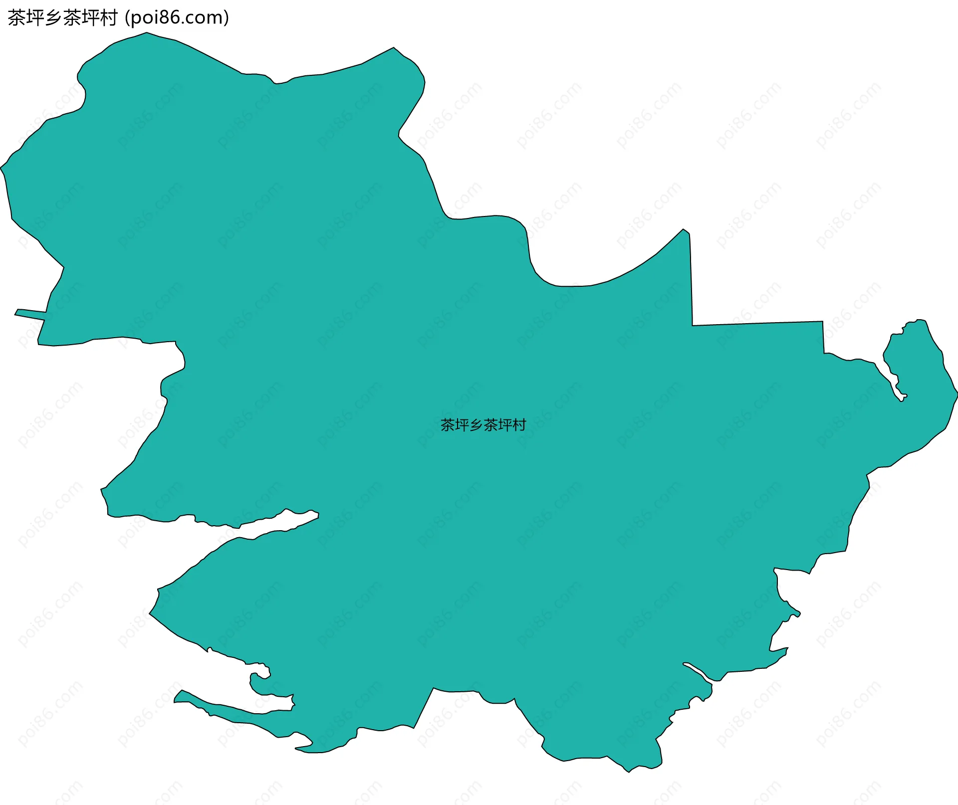 茶坪乡茶坪村边界地图
