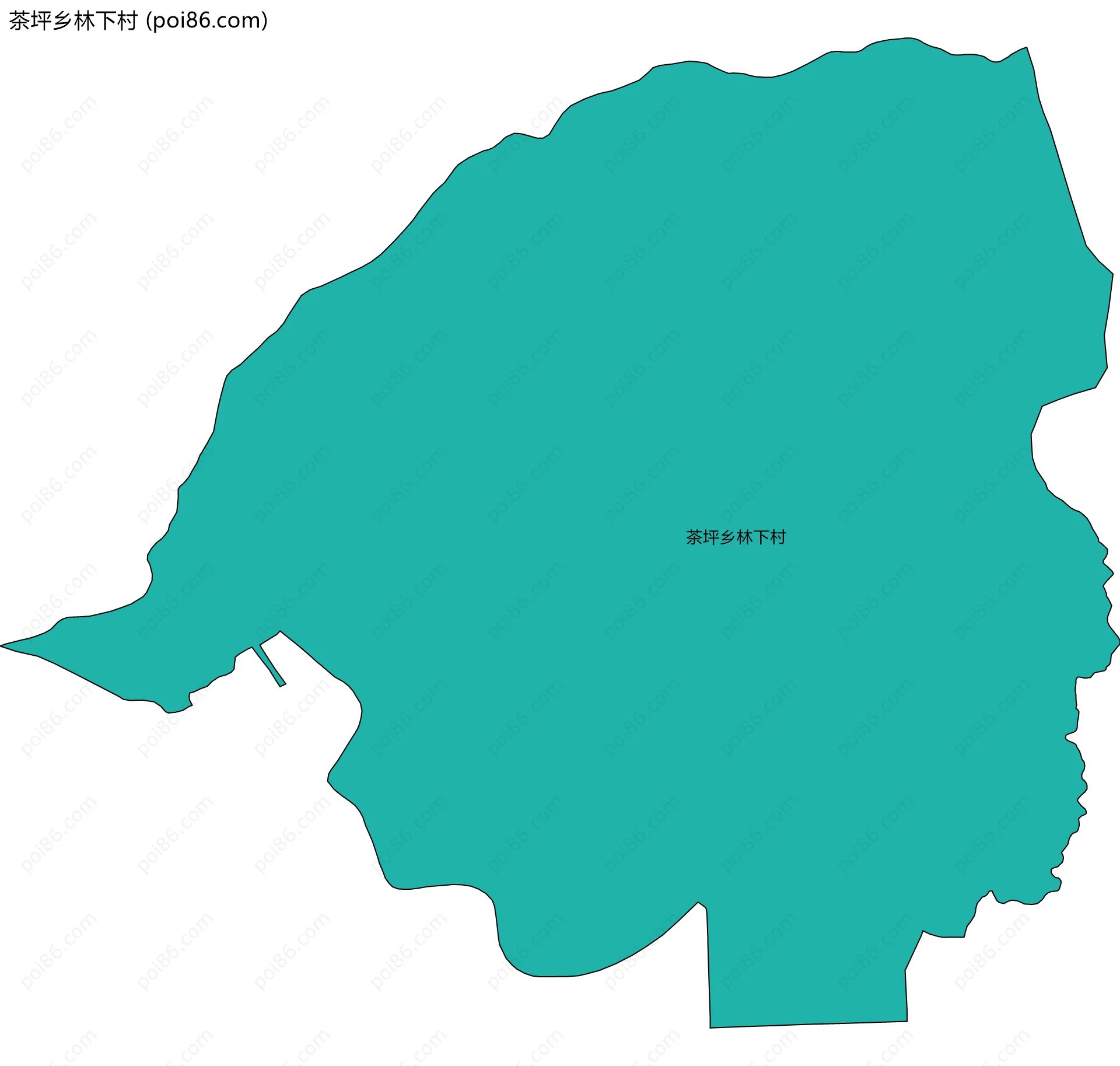 茶坪乡林下村边界地图