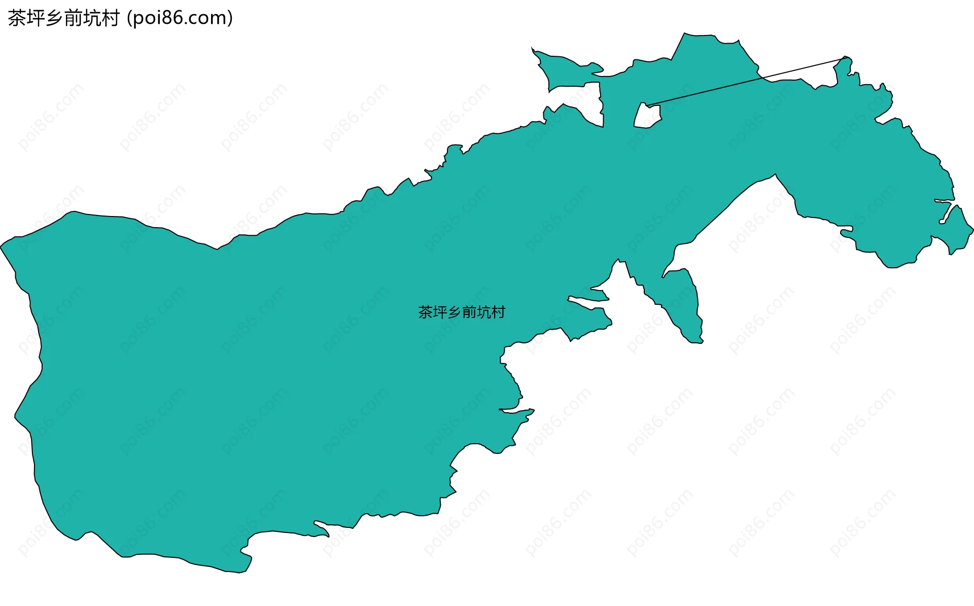 茶坪乡前坑村边界地图