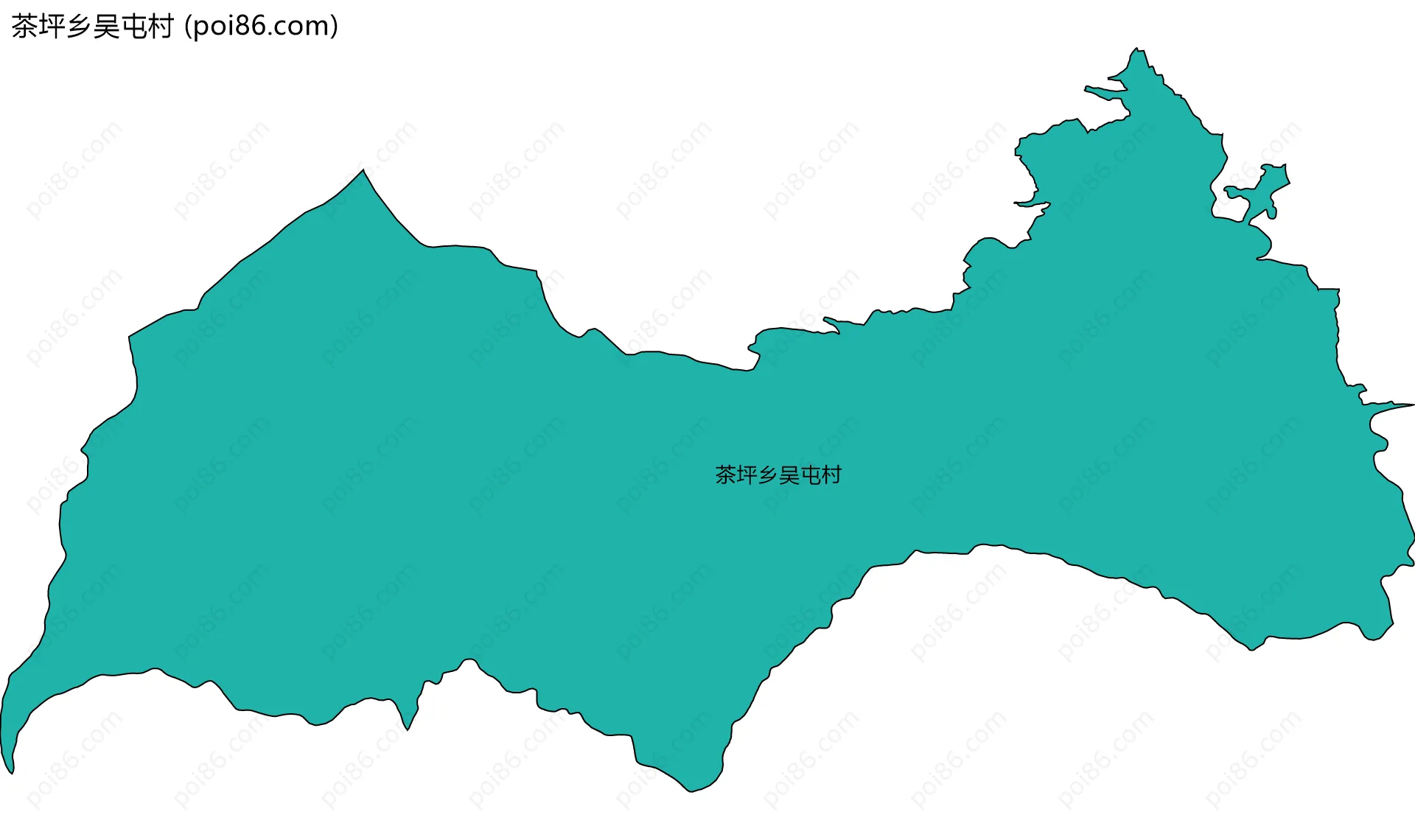 茶坪乡吴屯村边界地图