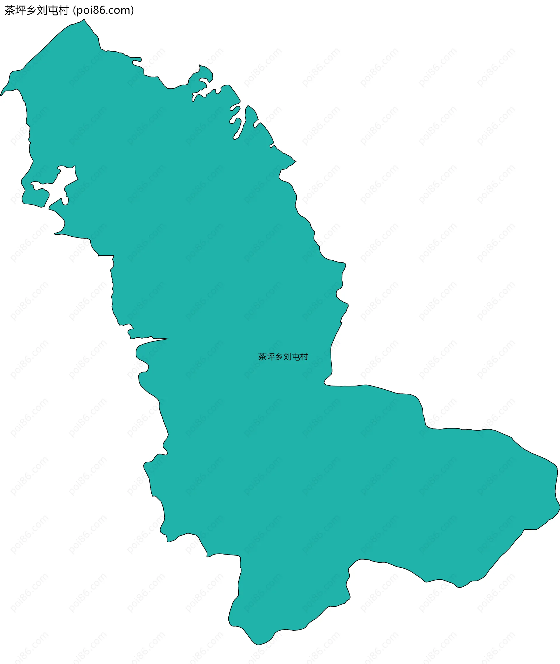 茶坪乡刘屯村边界地图